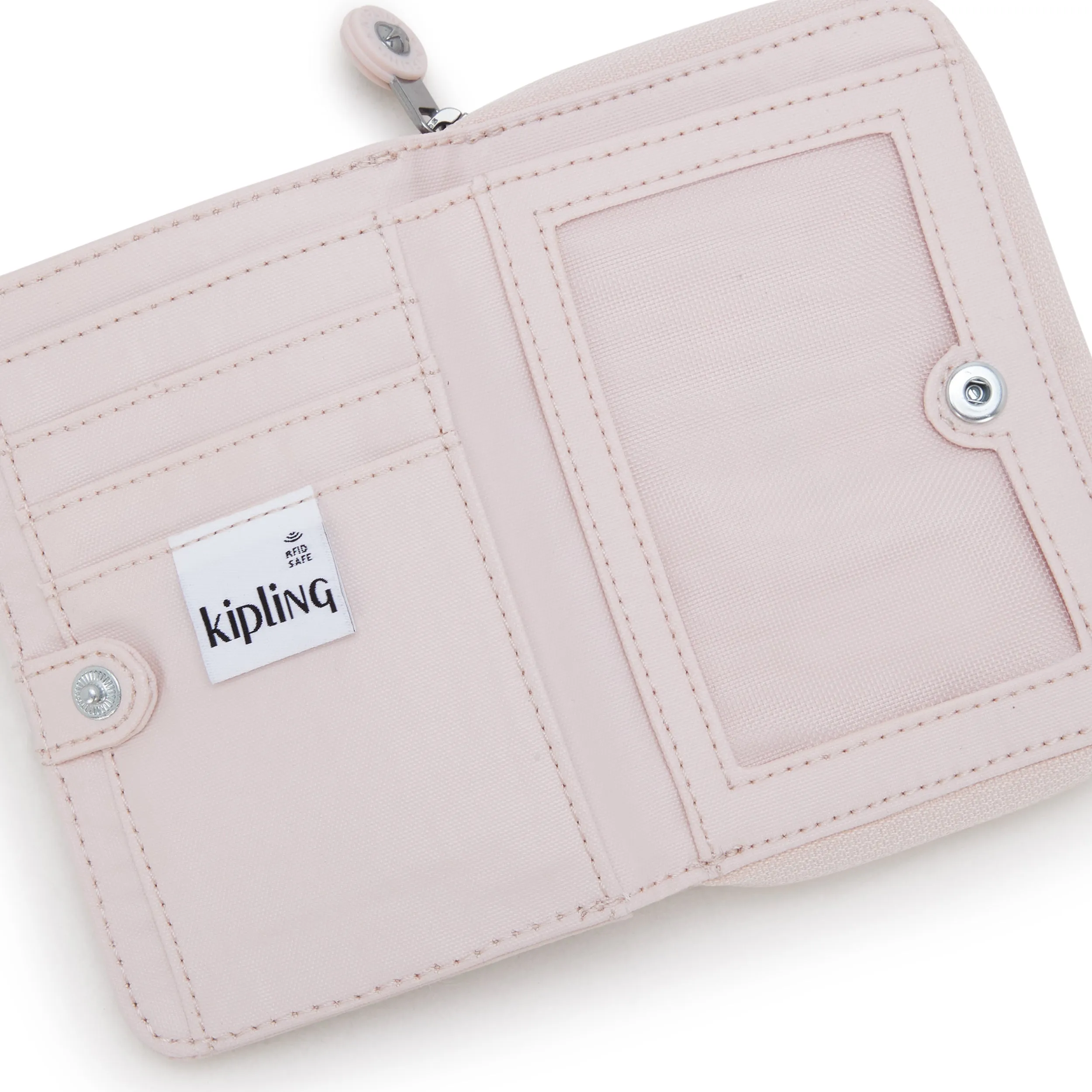 Kipling Money Love Small Metallic Wallet - Pink Shine