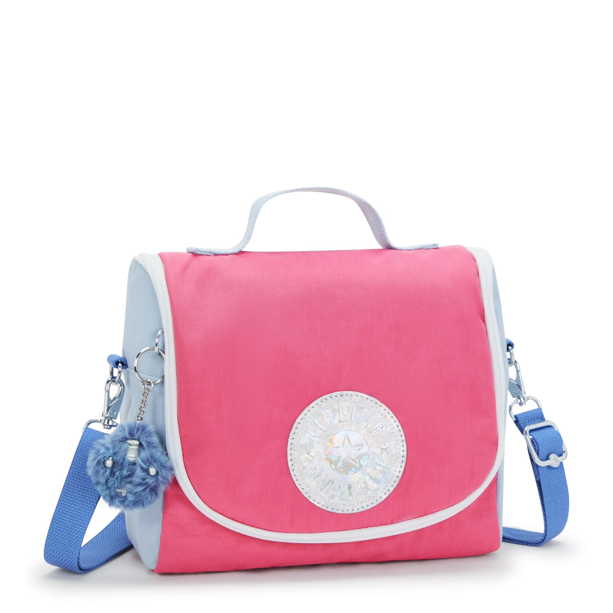 Kipling New Kichirou Lunch Bag - Happy Pink Mix