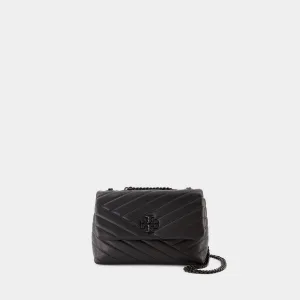 Kira Chevron Small Shoulder Bag - Tory Burch - Leather - Black