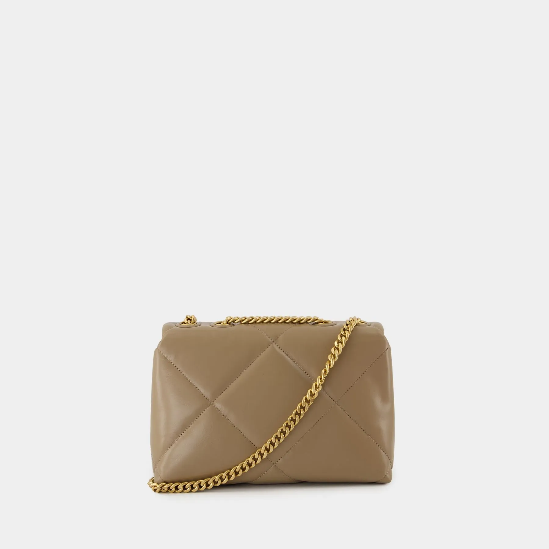 Kira Diamond Small Convertible Bag - Tory Burch - Leather - Beige