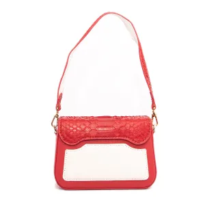 Kyra Claire Red White Pocket Bag Basic