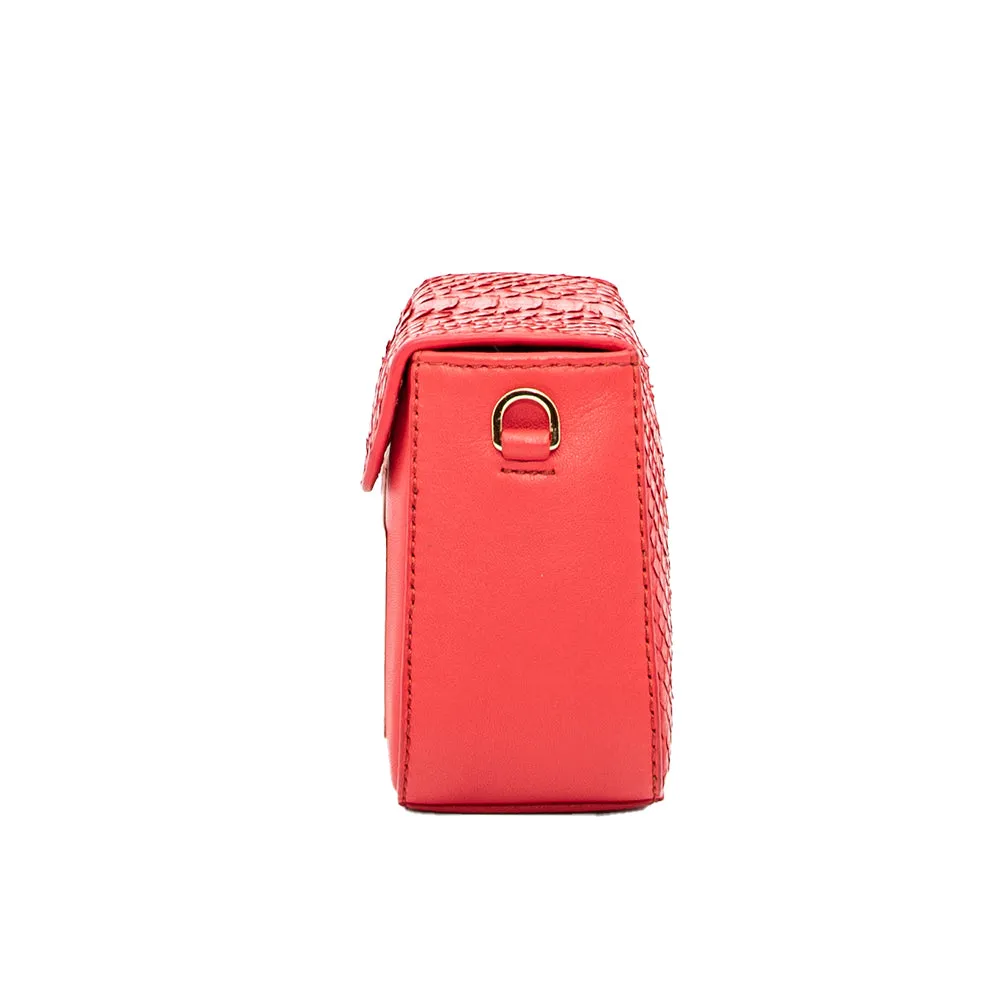 Kyra Claire Red White Pocket Bag Basic