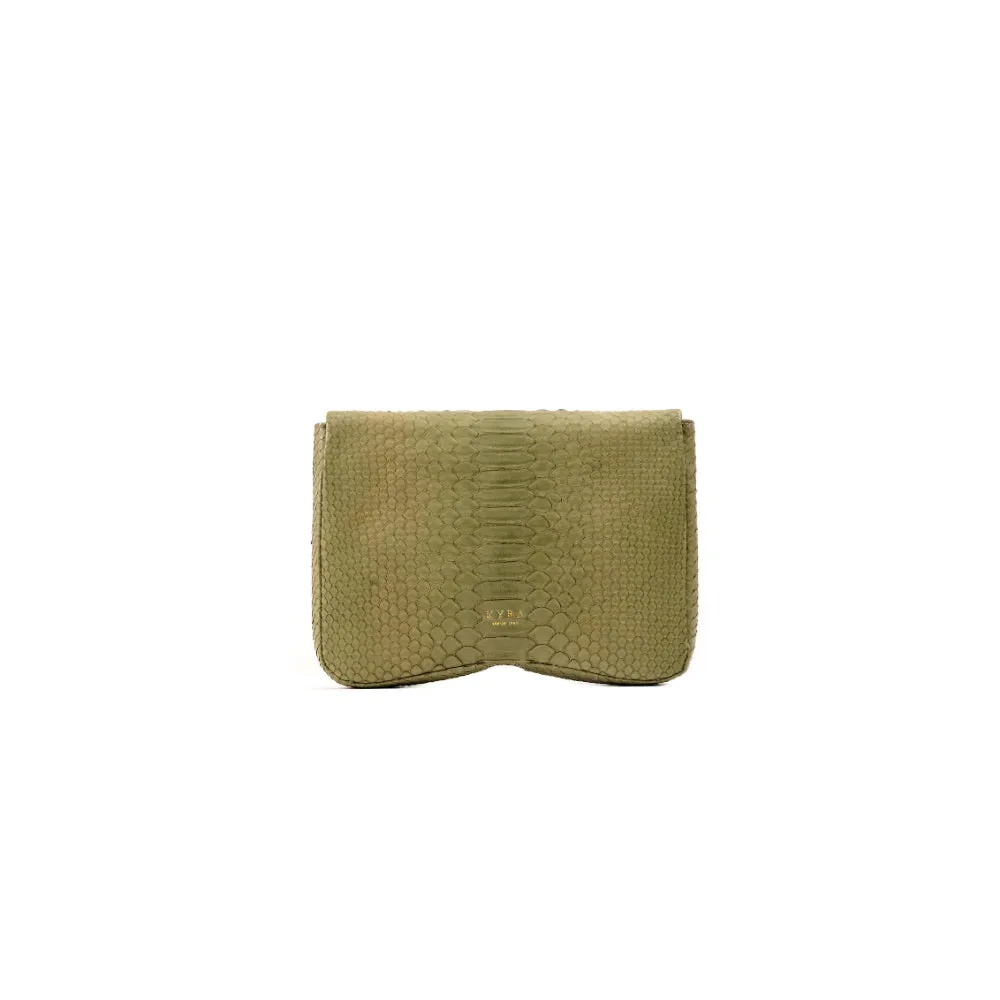 Kyra Let Me Talk Sage Green Clutch Bag