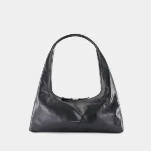 Large Shoulder Bag - Margesherwood - Leather - Black