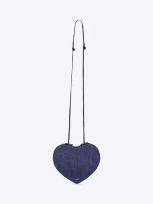 Le cœur denim shoulder bag