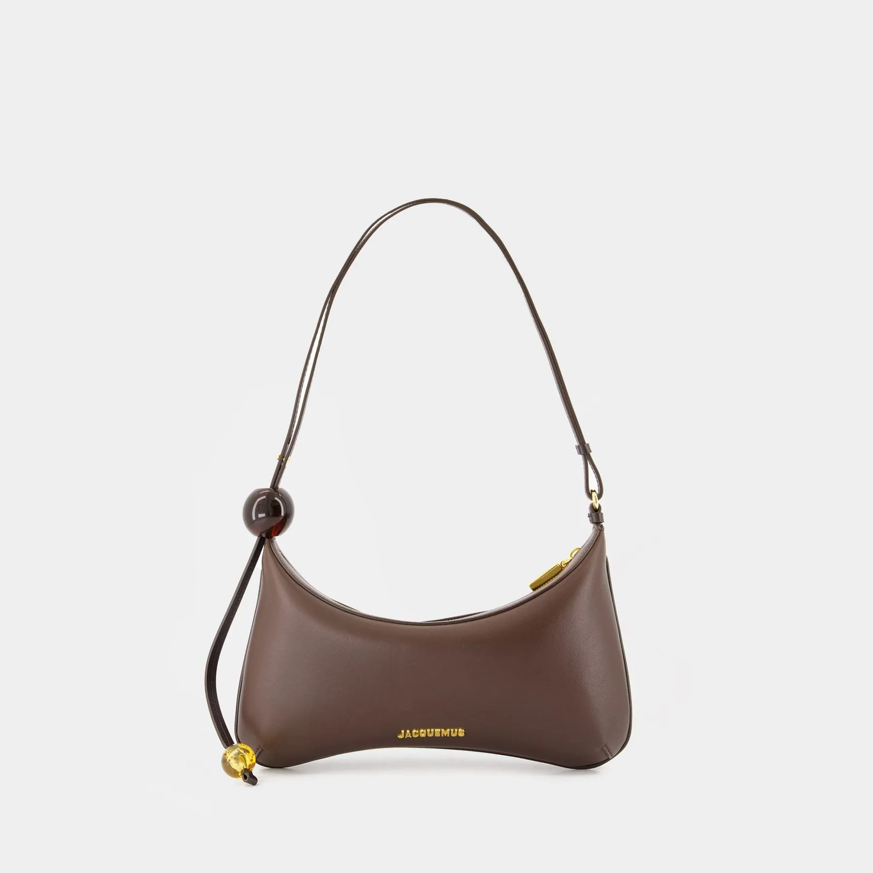 Le Grand Bisou Perle Shoulder Bag - Jacquemus - Leather - Brown