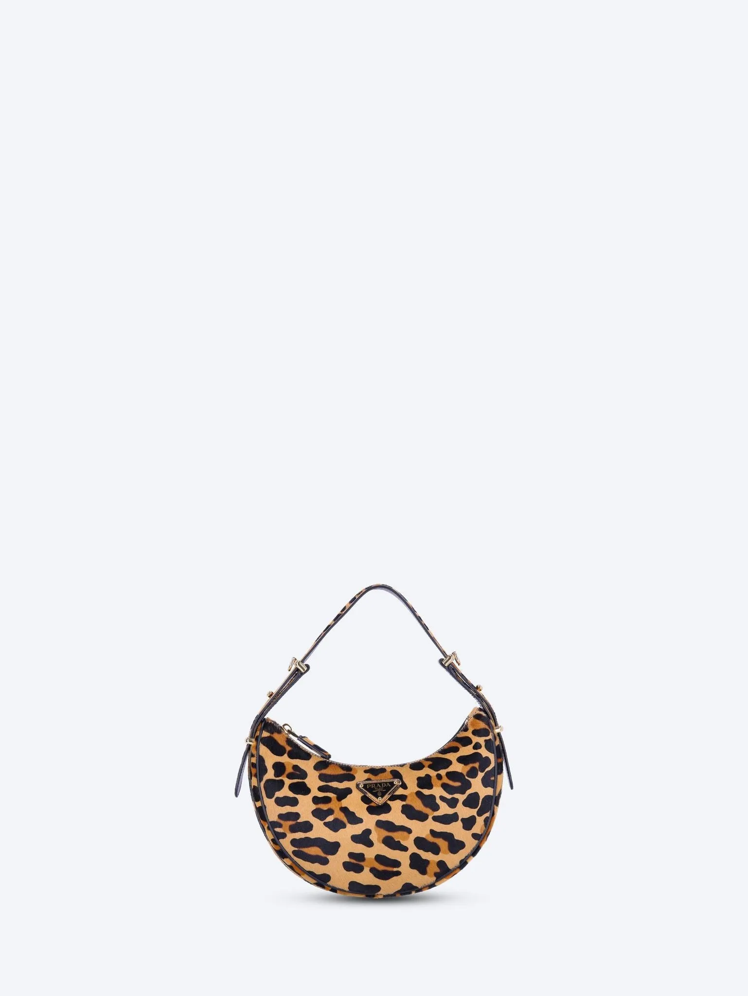 Leather arqué fur handbag