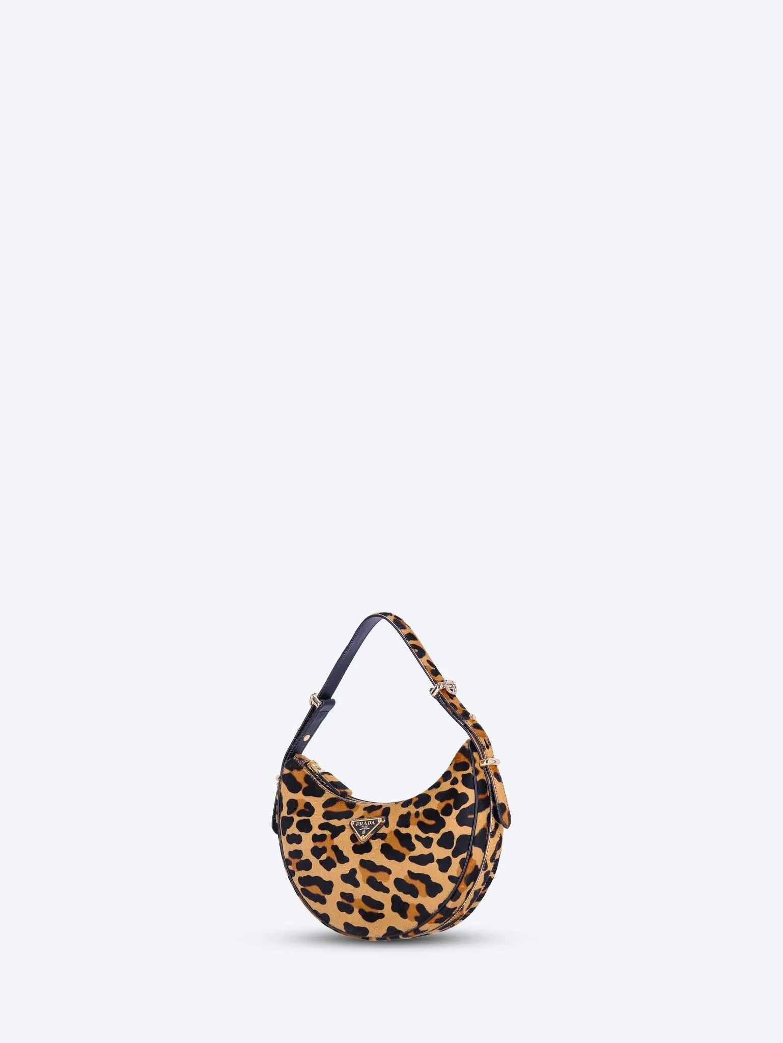 Leather arqué fur handbag