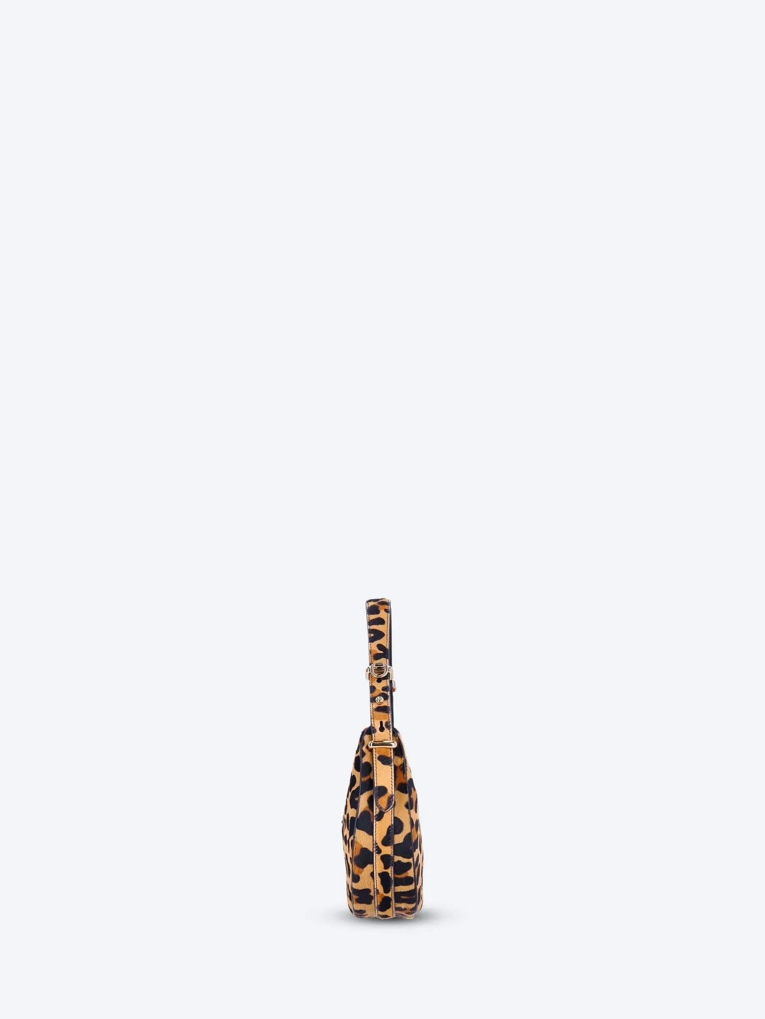 Leather arqué fur handbag