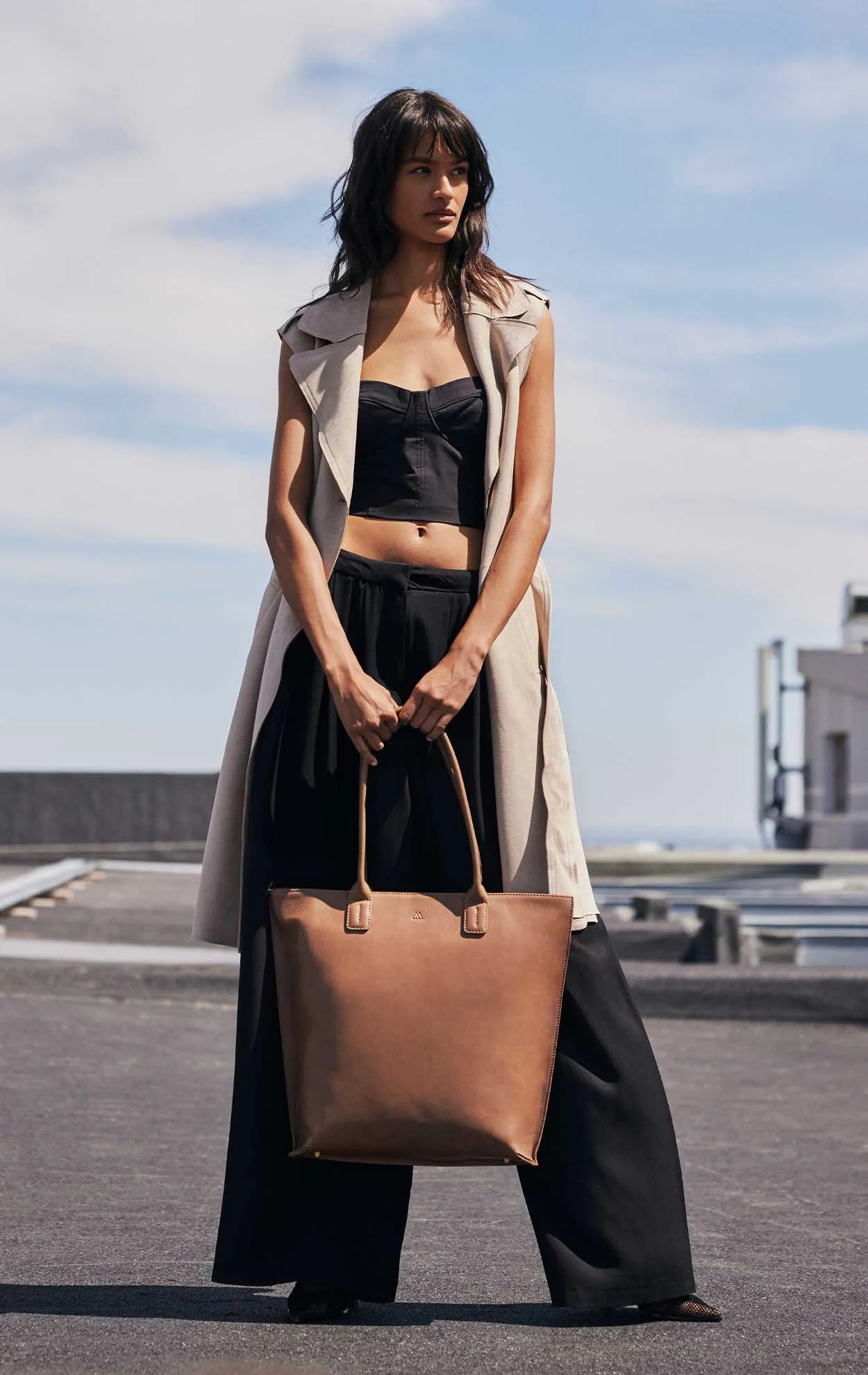 LiahMBG Work Bag, Antique - Caramel w/Ant. Gold