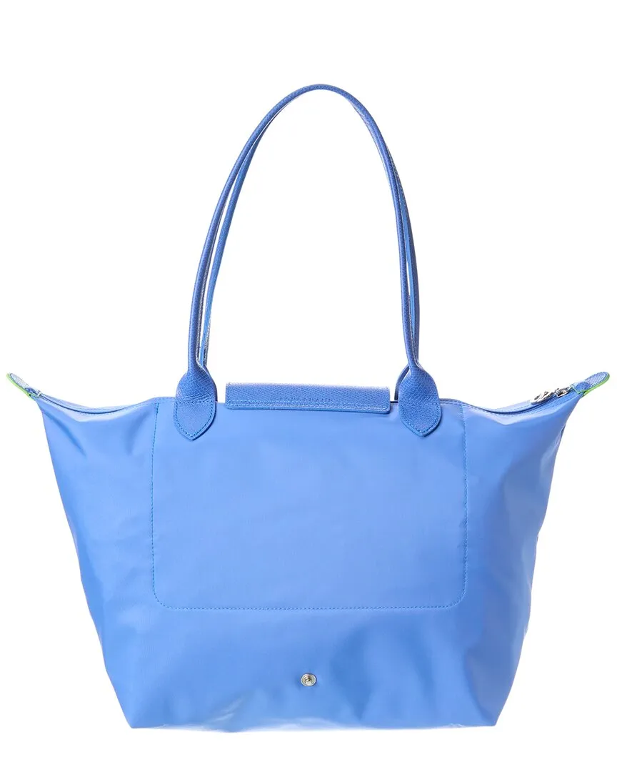 Longchamp Le Pliage Green Medium Canvas & Leather Shoulder Bag