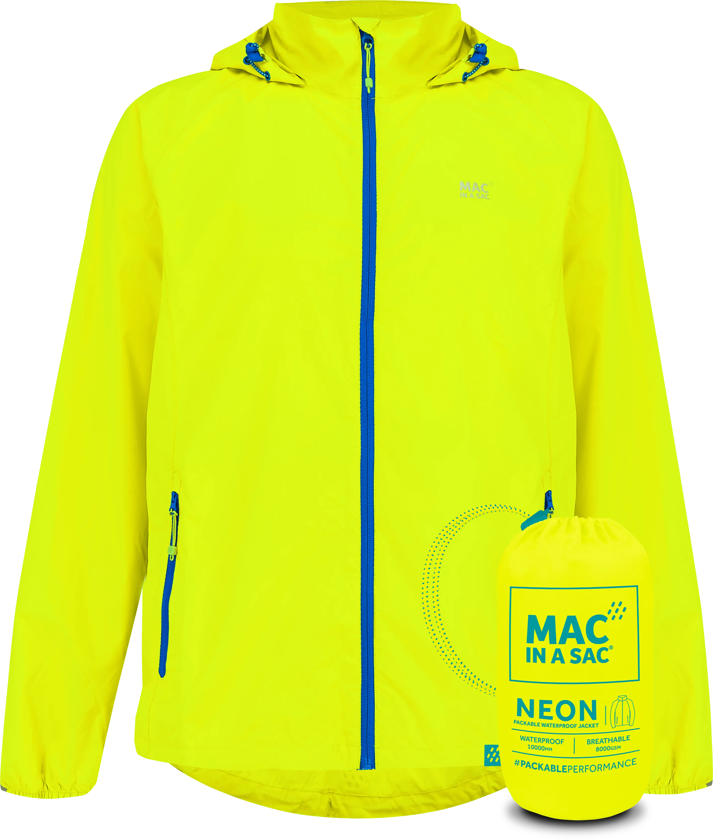 Mac In A Sac NEON 2 Jacket - Neon Yellow