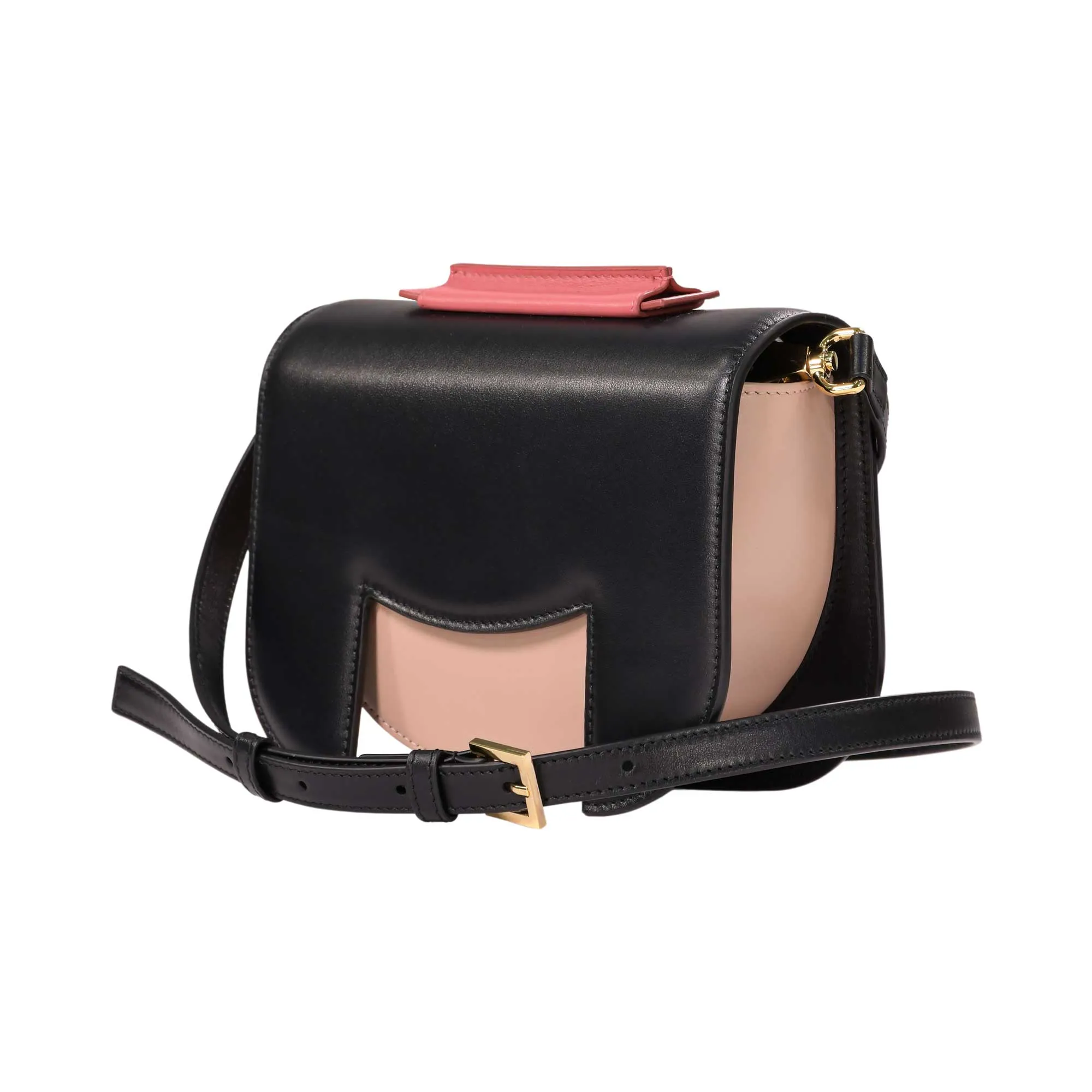 MAG Women's Black Smooth Shoulder Bag Kokeshi