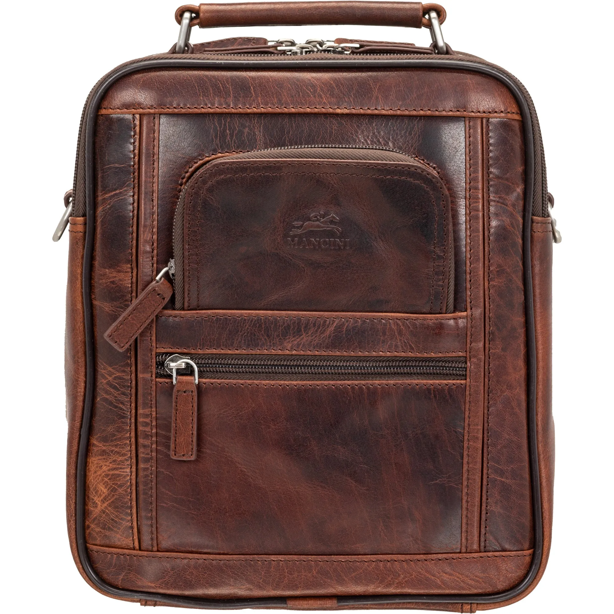 Mancini Buffalo Double Compartment Unisex Bag