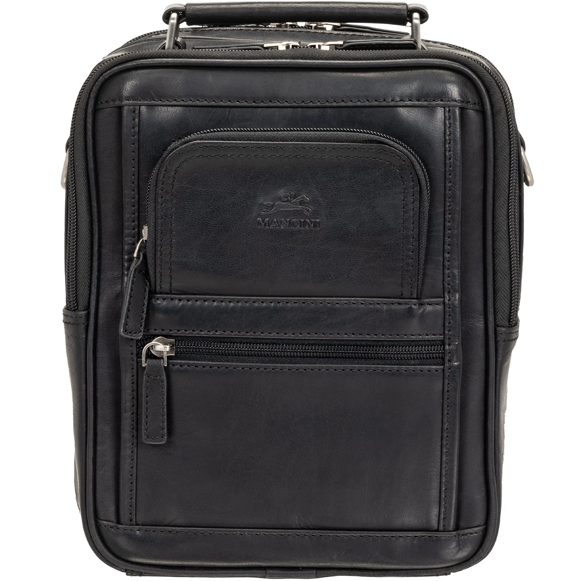 Mancini Buffalo Large Unisex Bag with Zippered Rear Organizer