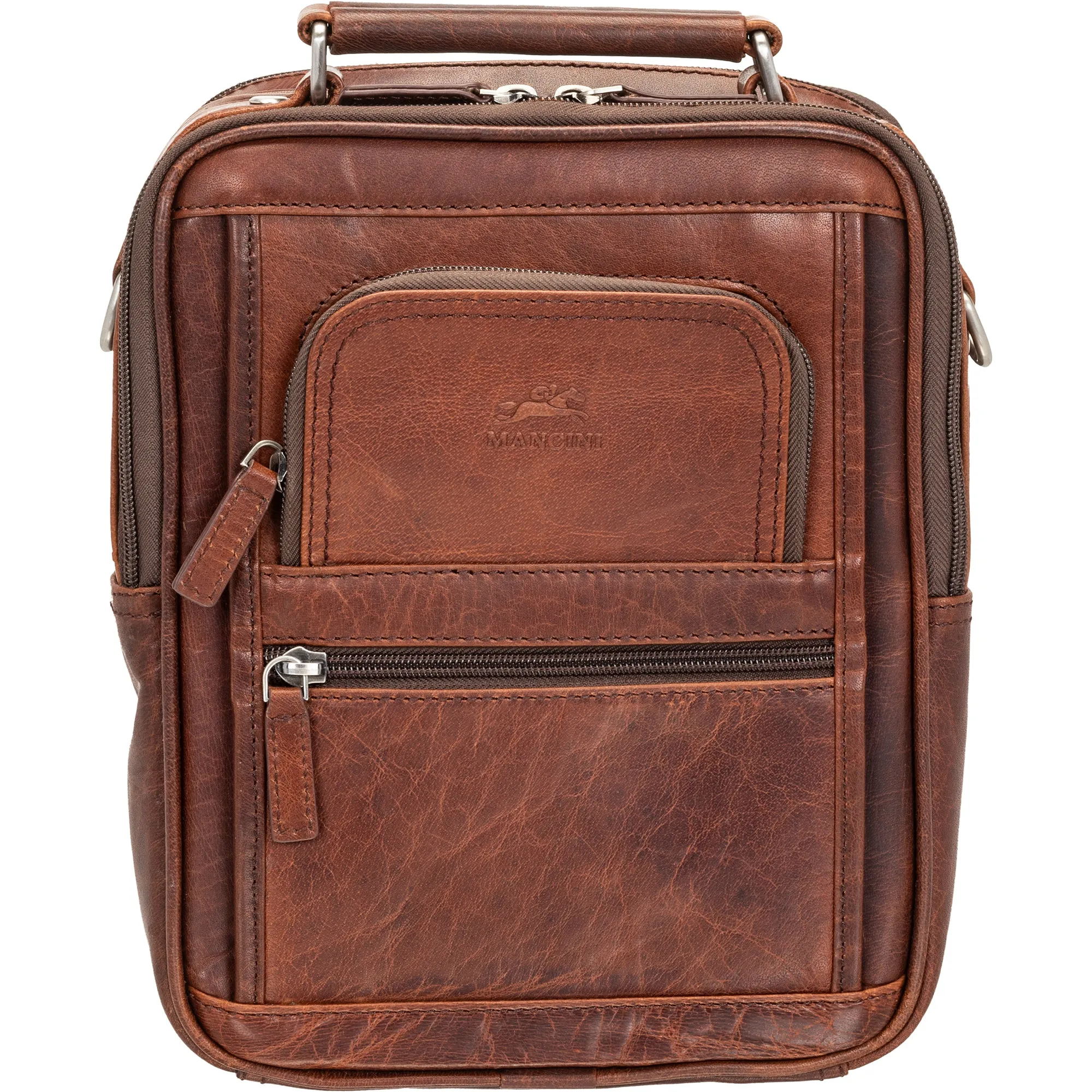 Mancini Buffalo Large Unisex Bag with Zippered Rear Organizer
