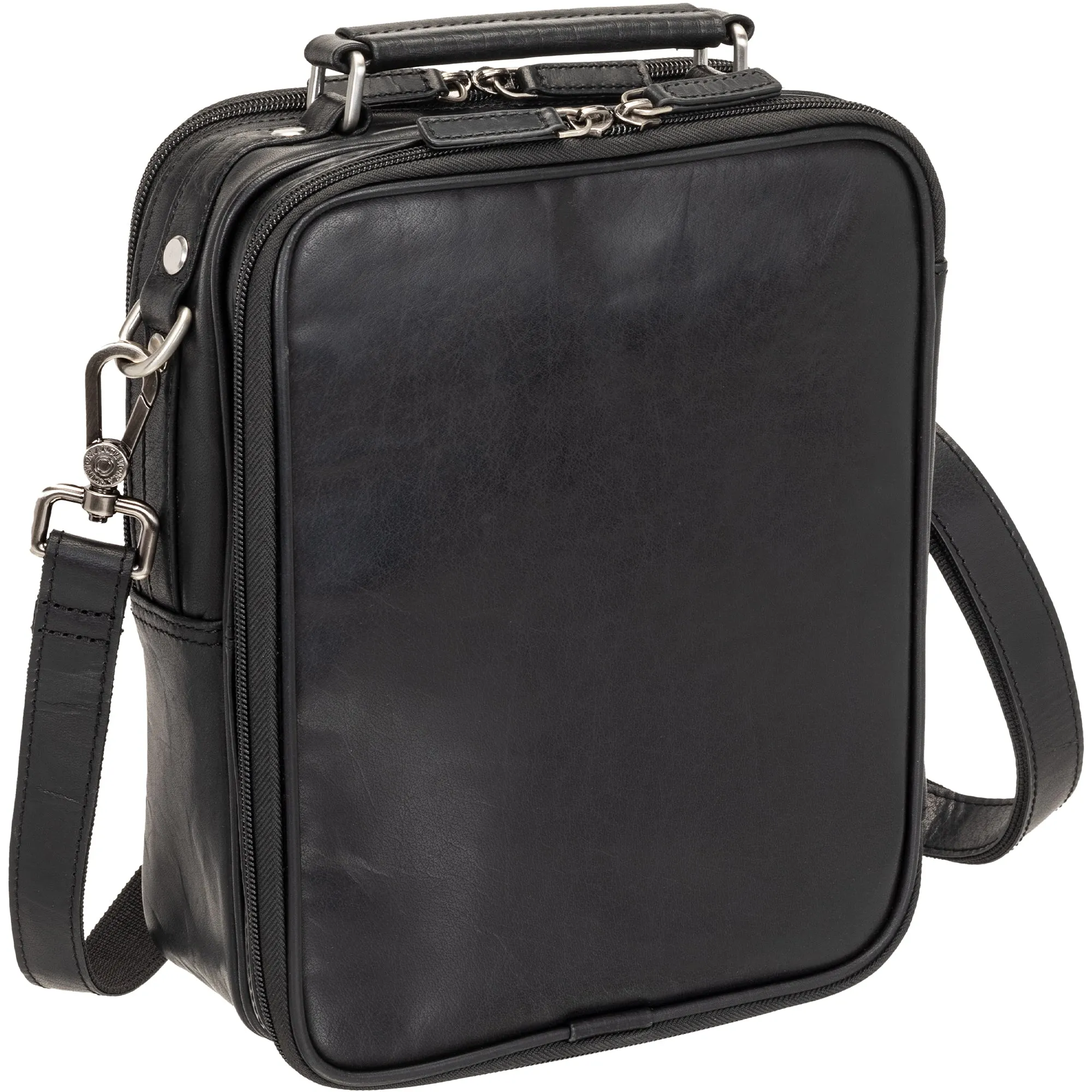 Mancini Buffalo Large Unisex Bag with Zippered Rear Organizer