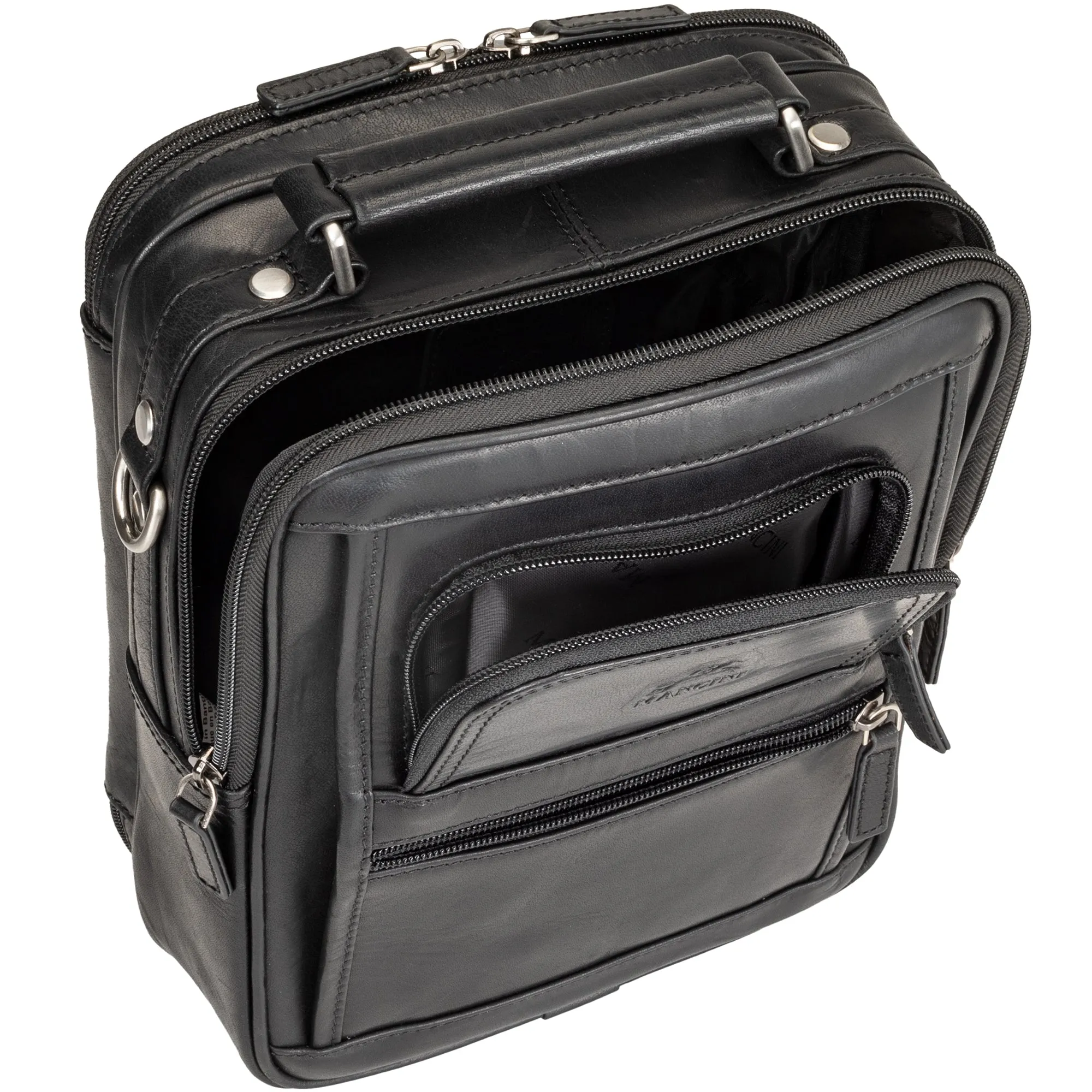 Mancini Buffalo Large Unisex Bag with Zippered Rear Organizer