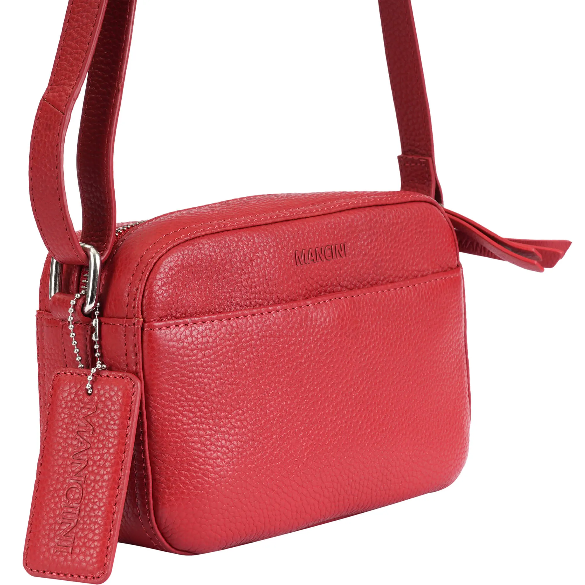 Mancini Pebbled Clara Small Crossbody Bag