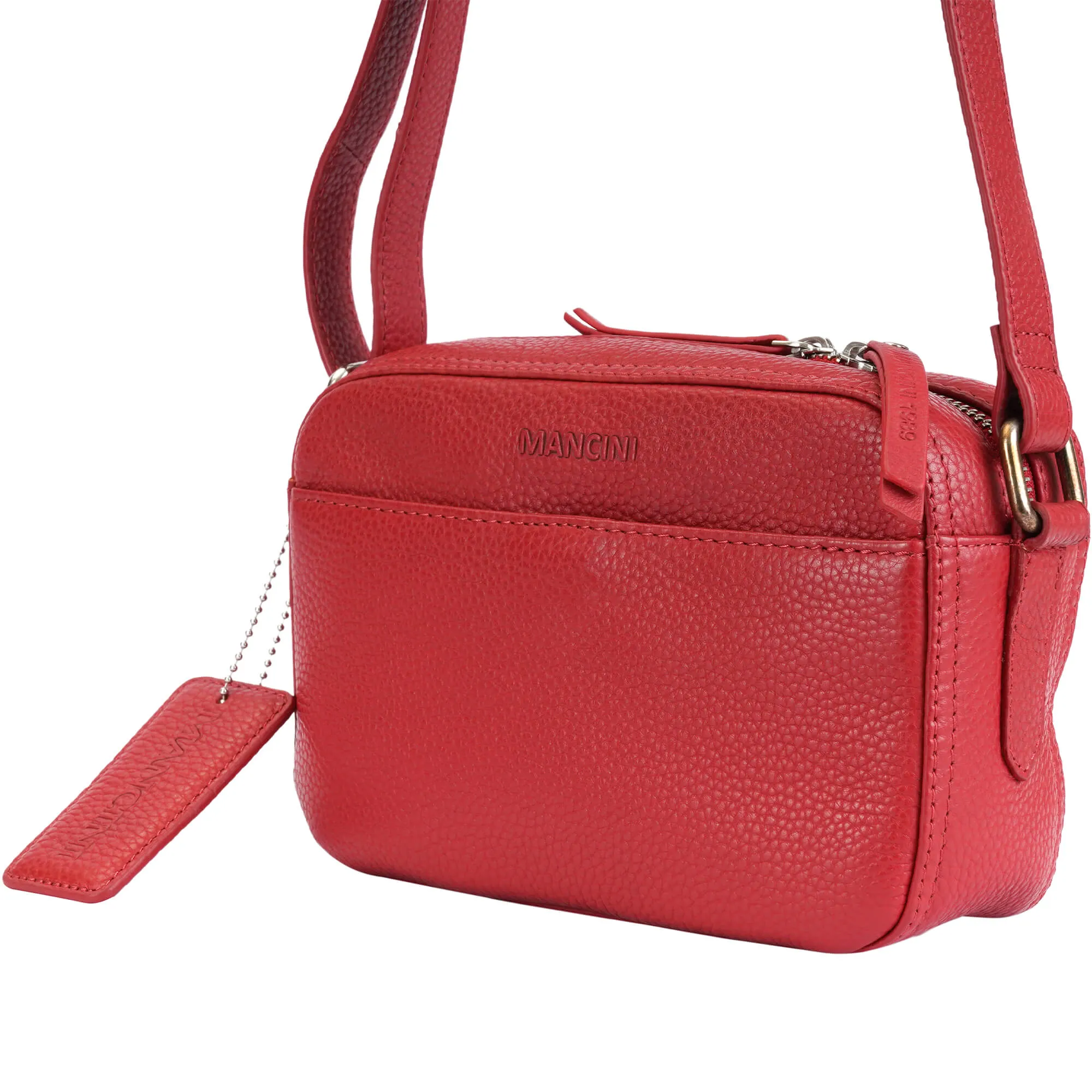 Mancini Pebbled Clara Small Crossbody Bag