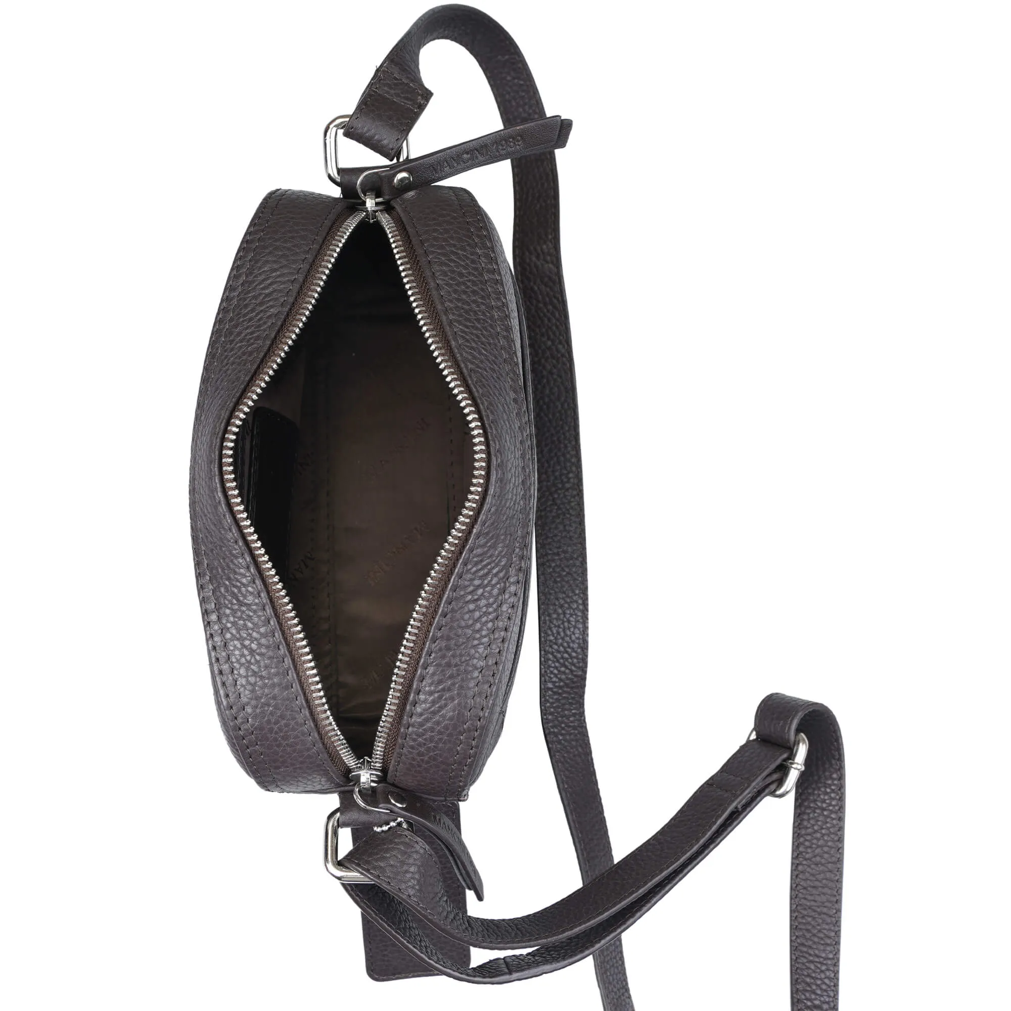 Mancini Pebbled Clara Small Crossbody Bag