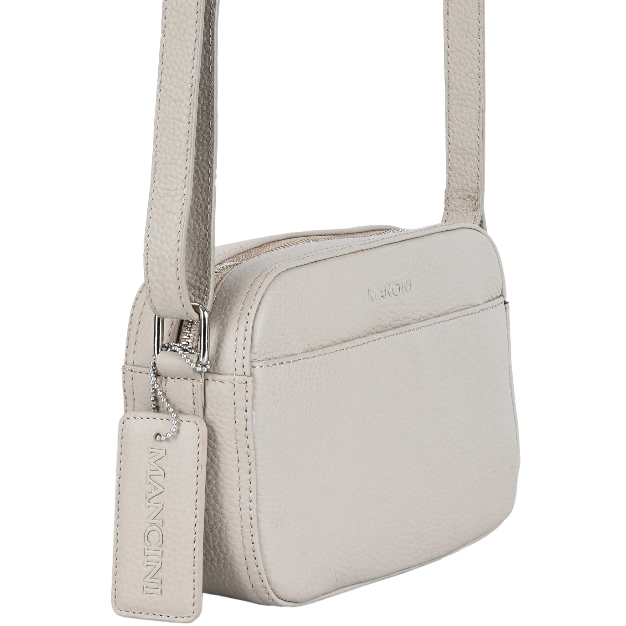 Mancini Pebbled Clara Small Crossbody Bag
