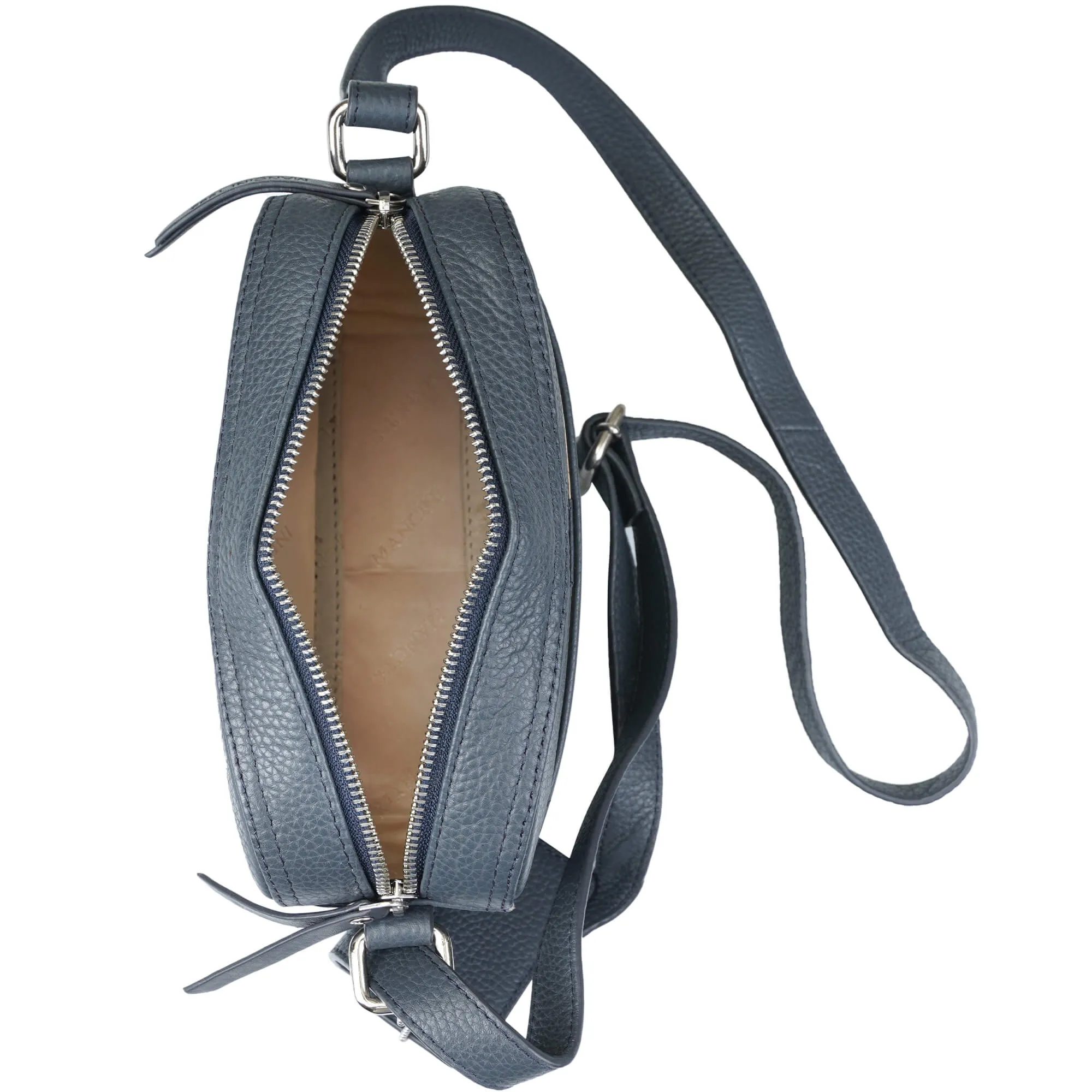 Mancini Pebbled Clara Small Crossbody Bag