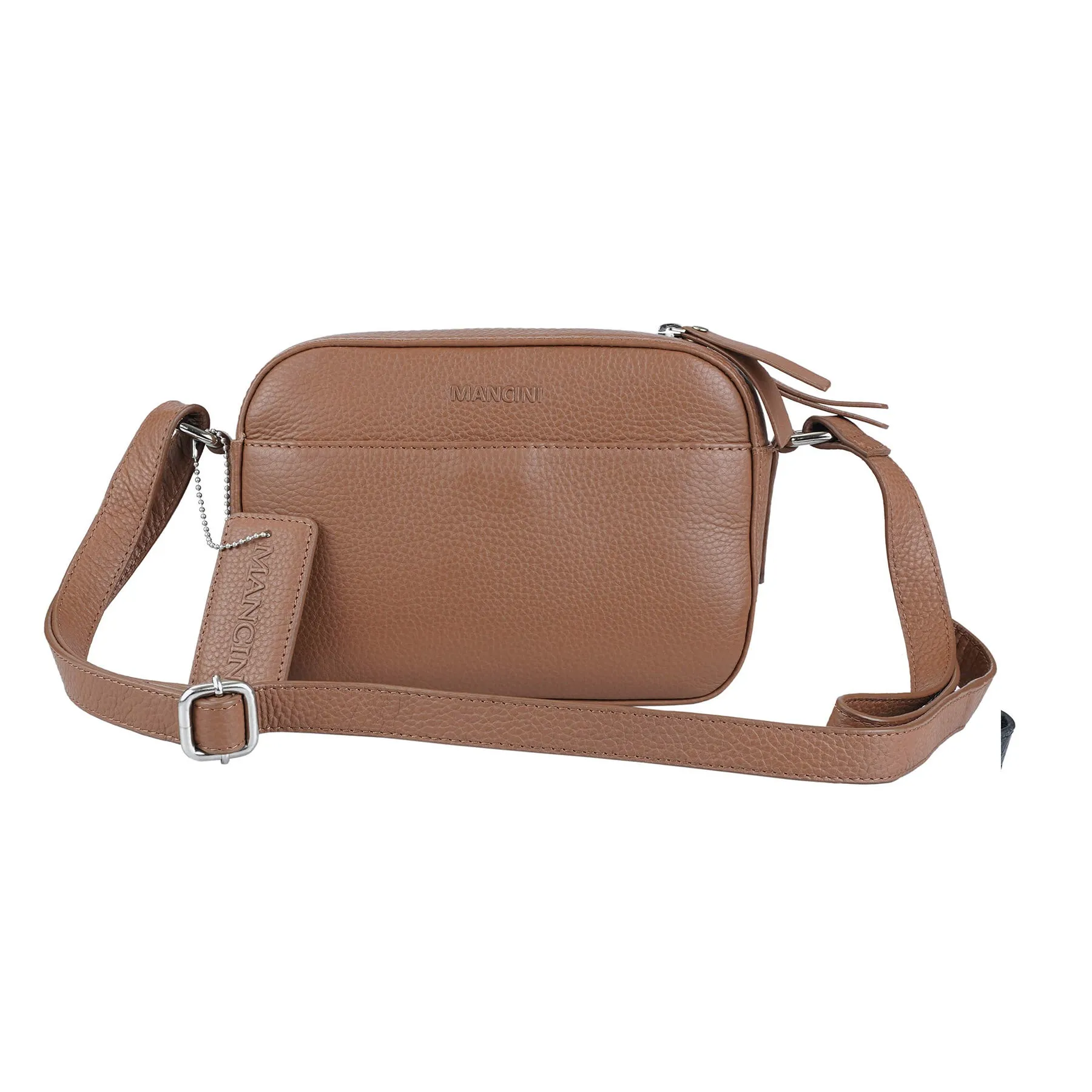 Mancini Pebbled Clara Small Crossbody Bag