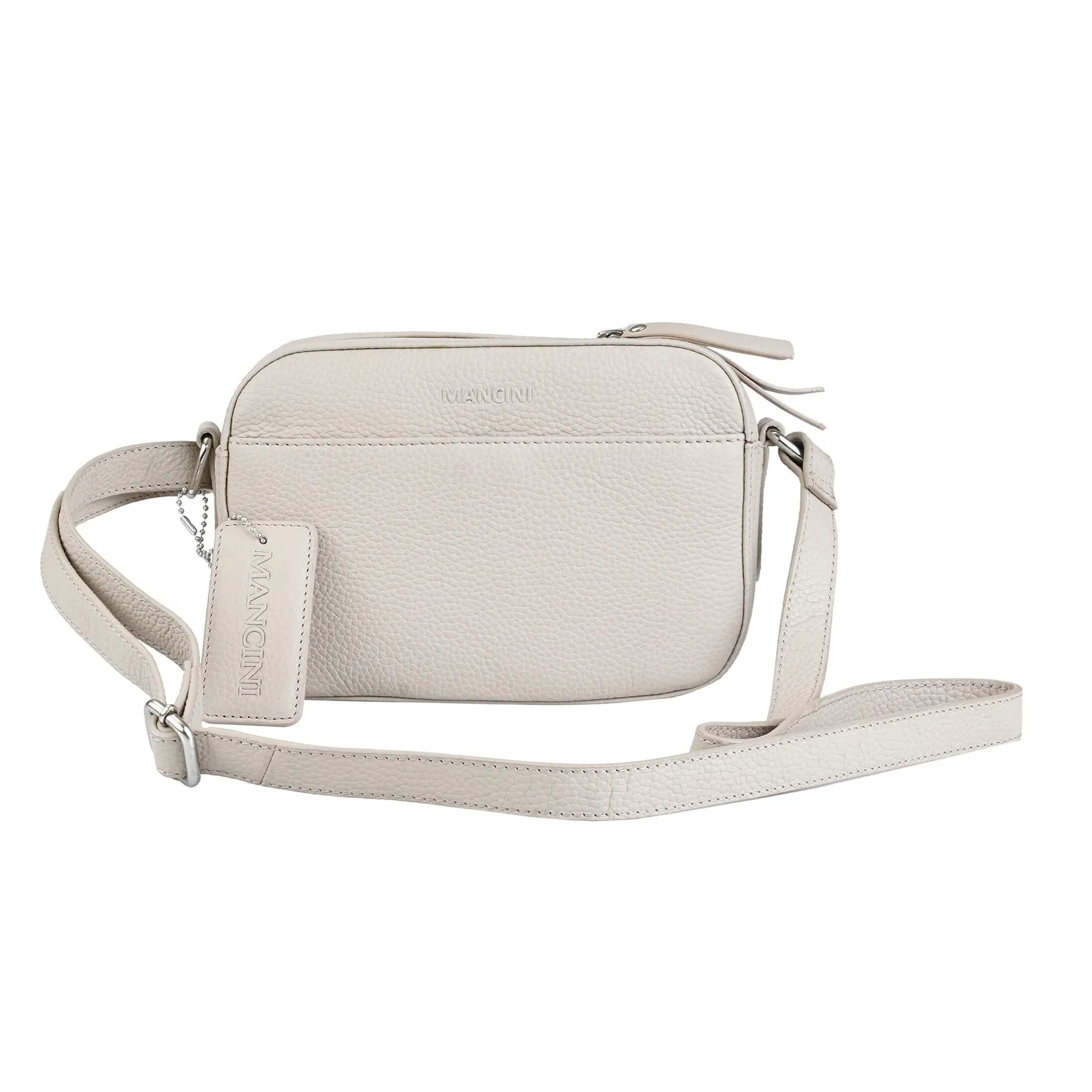 Mancini Pebbled Clara Small Crossbody Bag