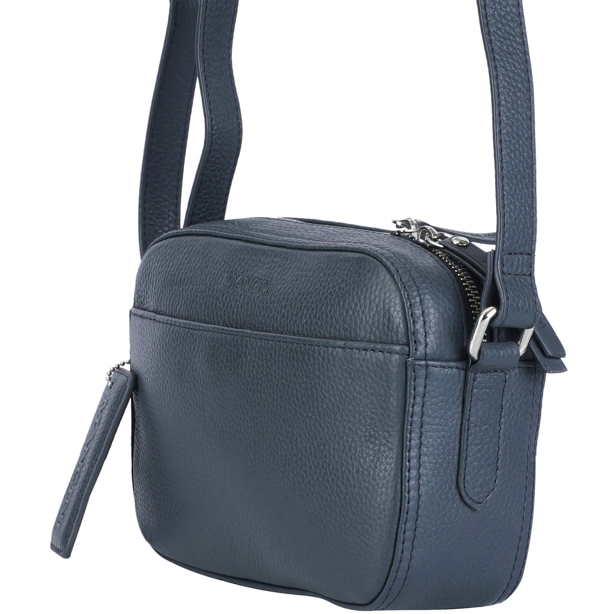 Mancini Pebbled Clara Small Crossbody Bag