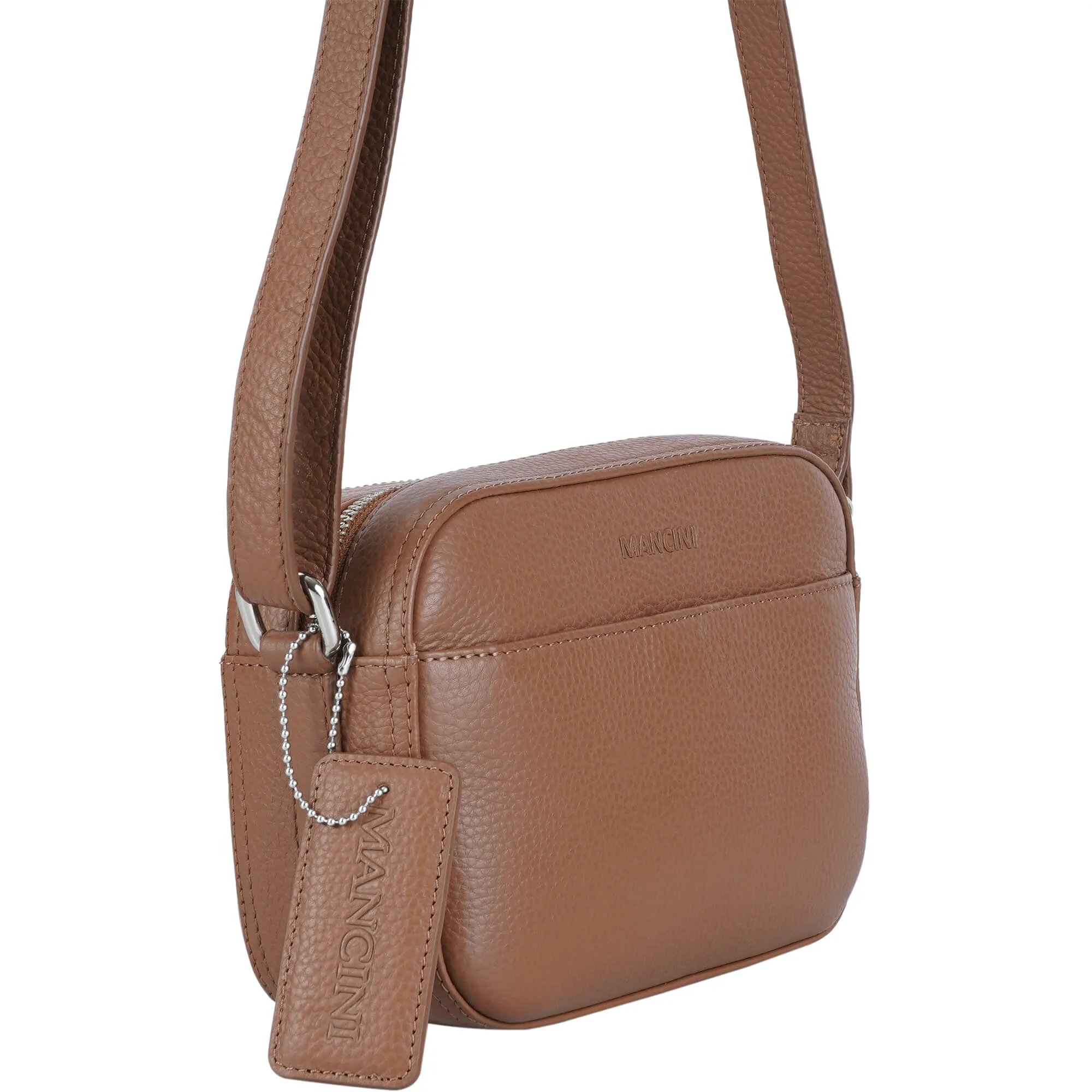 Mancini Pebbled Clara Small Crossbody Bag