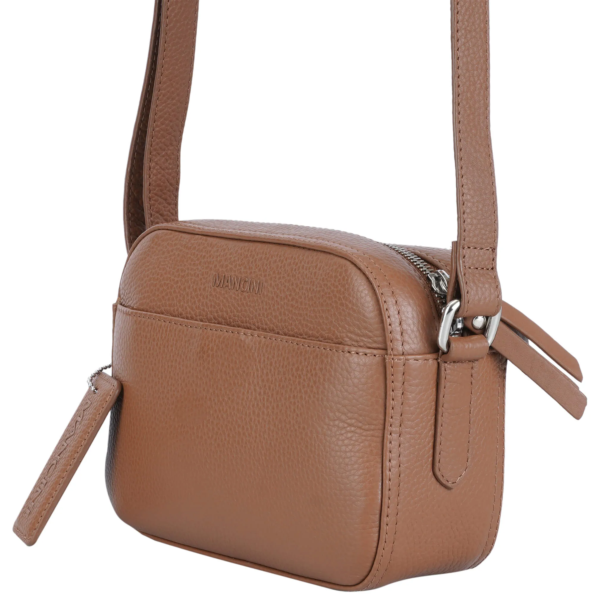 Mancini Pebbled Clara Small Crossbody Bag