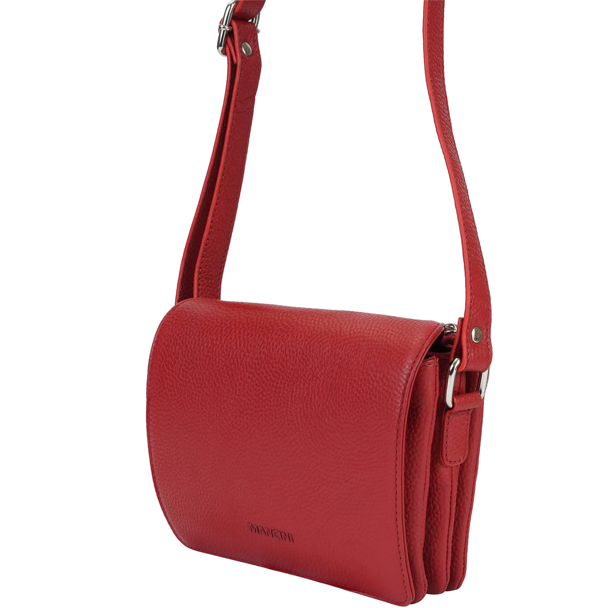 Mancini Pebbled Connie Small Crossbody Handbag