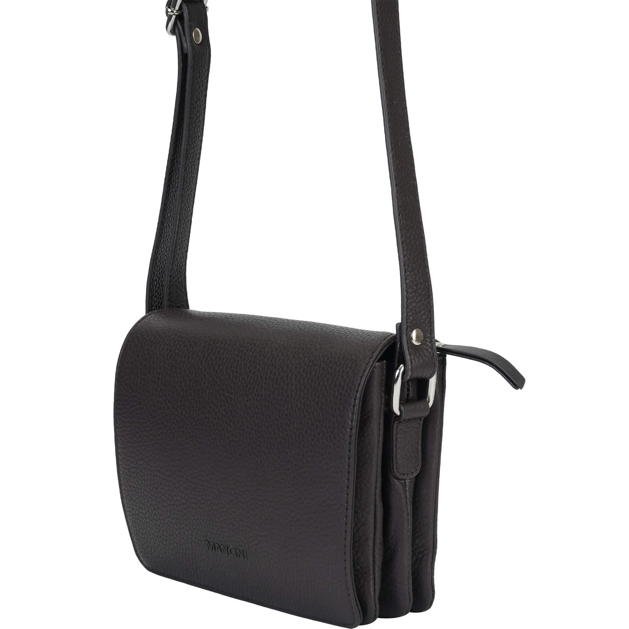 Mancini Pebbled Connie Small Crossbody Handbag