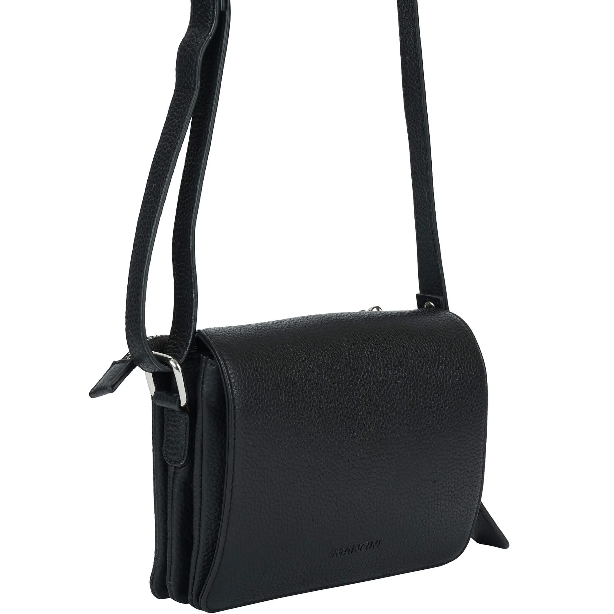 Mancini Pebbled Connie Small Crossbody Handbag