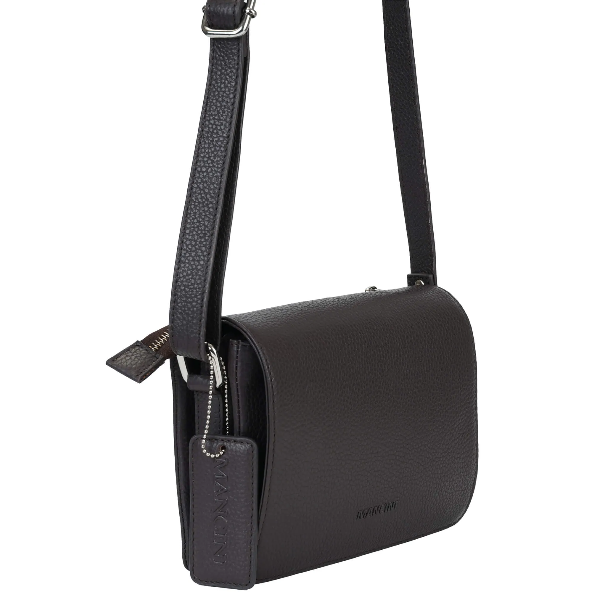Mancini Pebbled Connie Small Crossbody Handbag