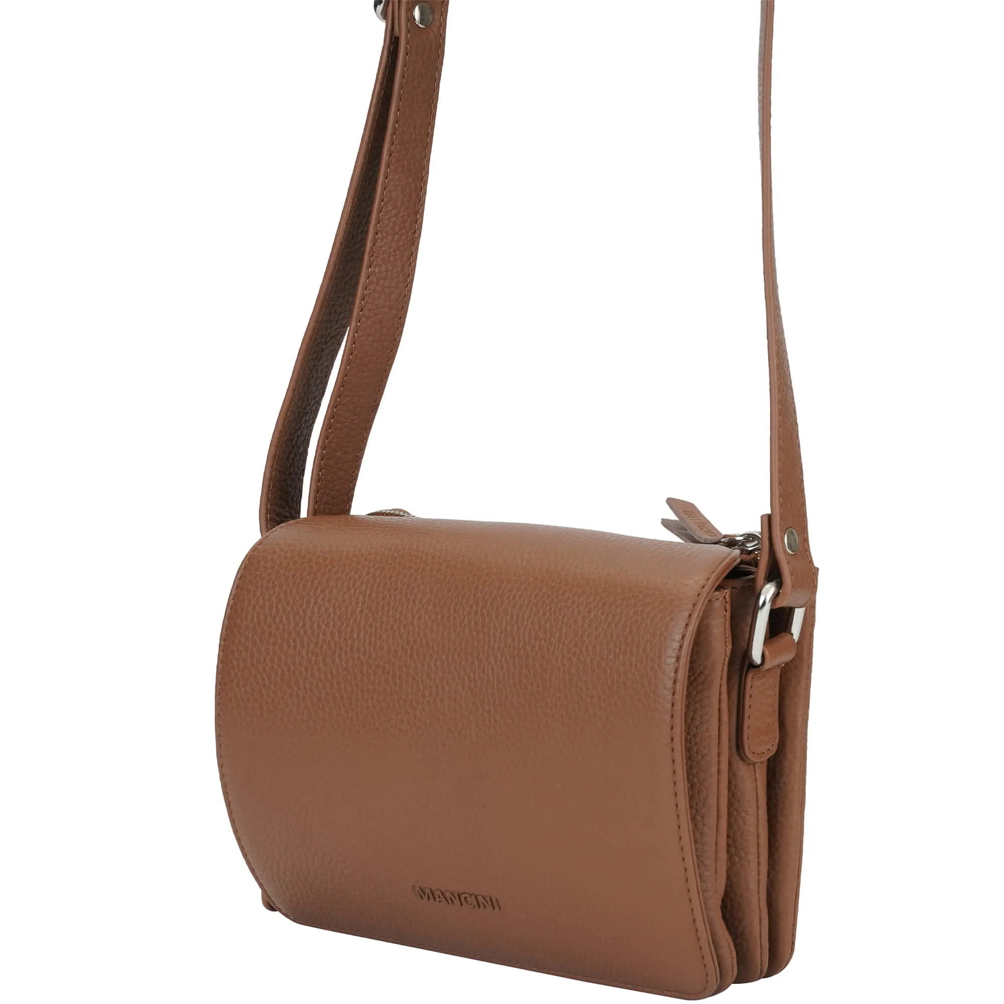 Mancini Pebbled Connie Small Crossbody Handbag