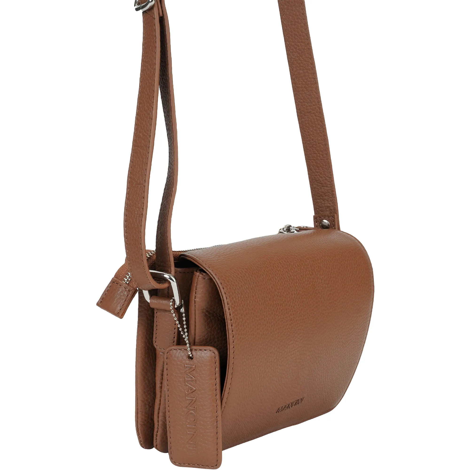 Mancini Pebbled Connie Small Crossbody Handbag