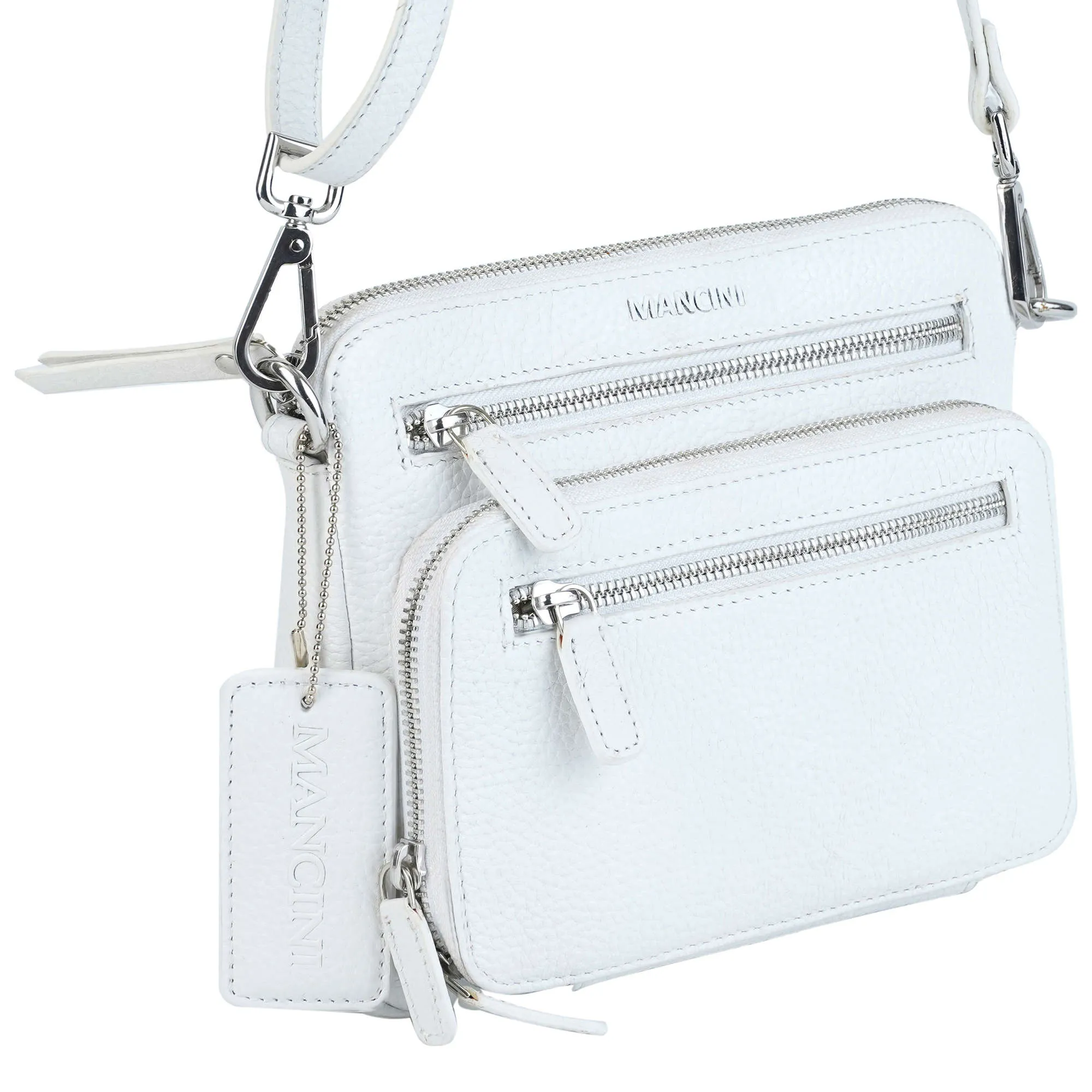 Mancini Pebbled Valerie Small Crossbody Bag