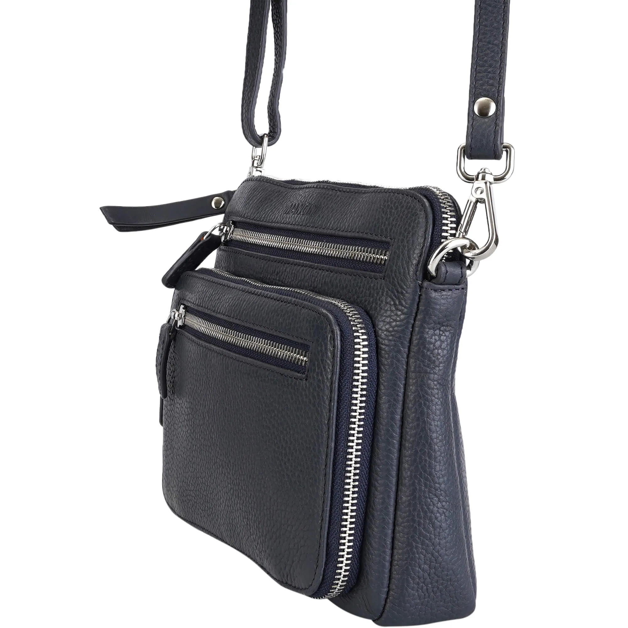Mancini Pebbled Valerie Small Crossbody Bag