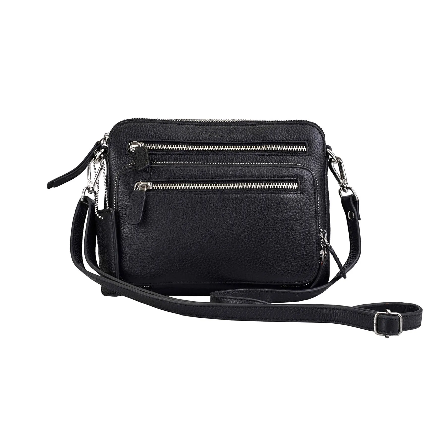 Mancini Pebbled Valerie Small Crossbody Bag