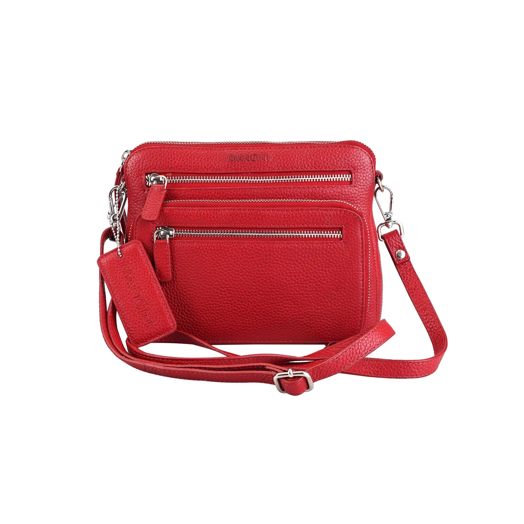 Mancini Pebbled Valerie Small Crossbody Bag