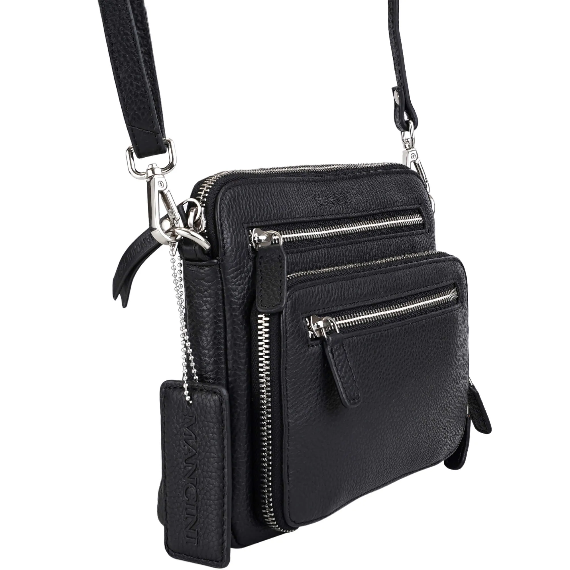 Mancini Pebbled Valerie Small Crossbody Bag