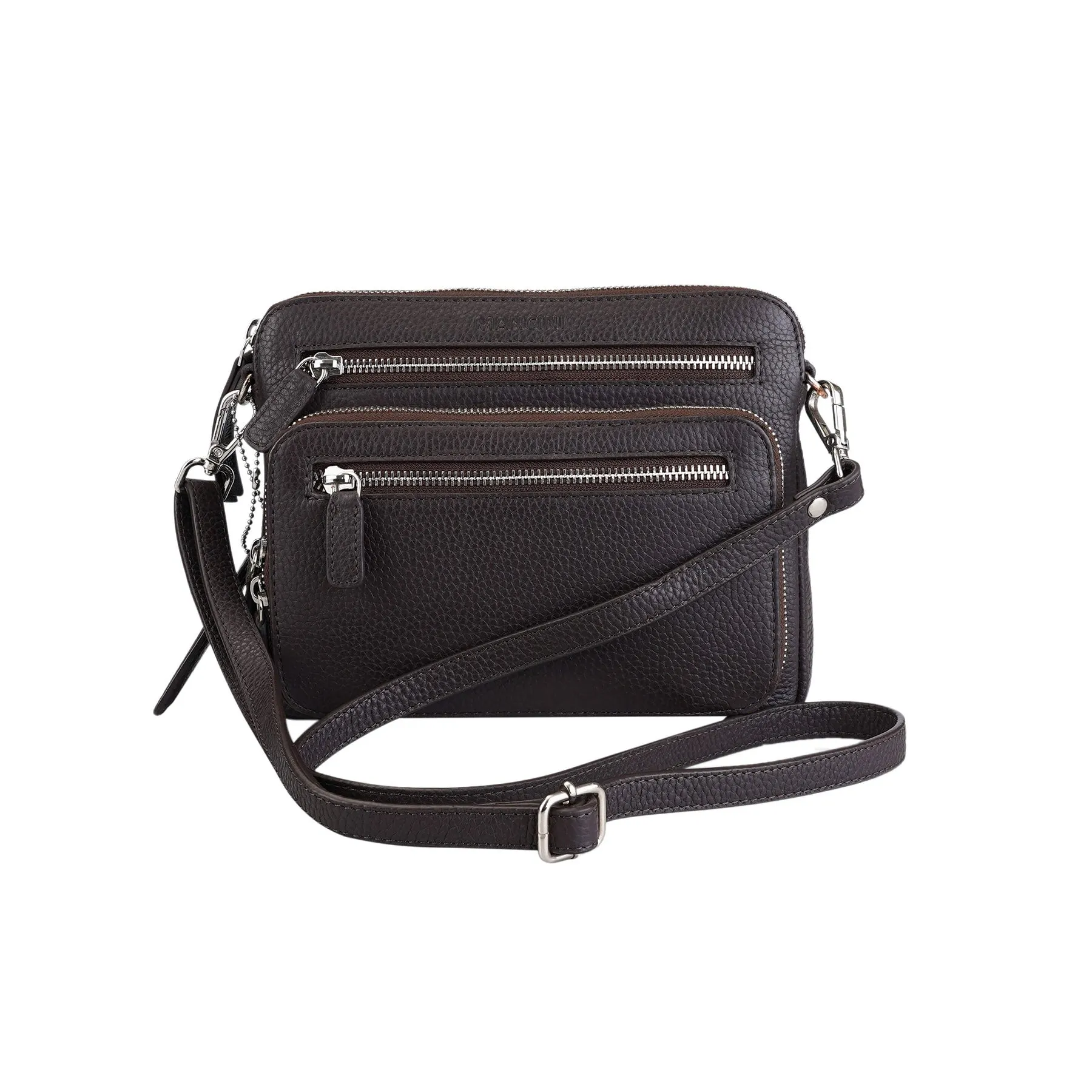 Mancini Pebbled Valerie Small Crossbody Bag