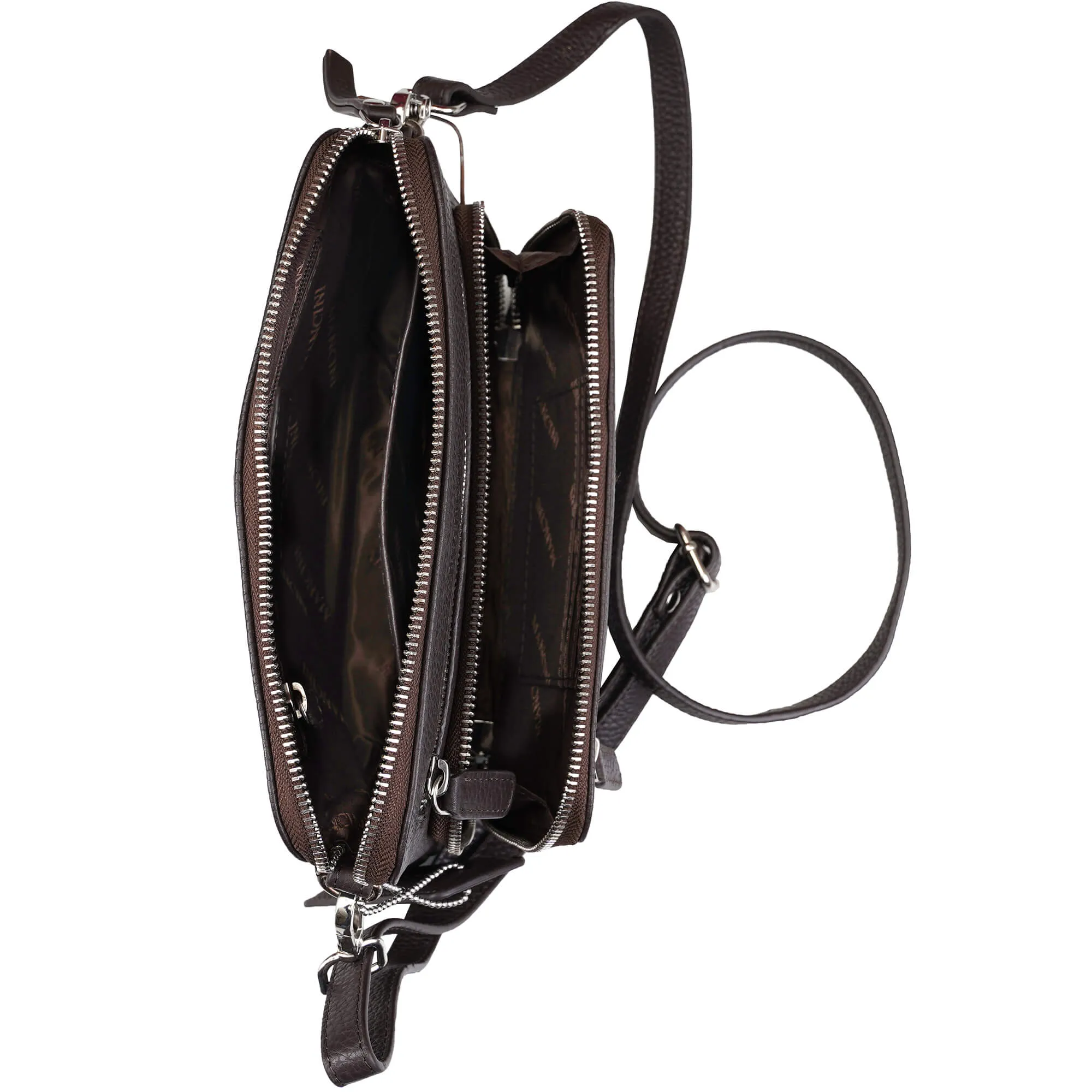 Mancini Pebbled Valerie Small Crossbody Bag