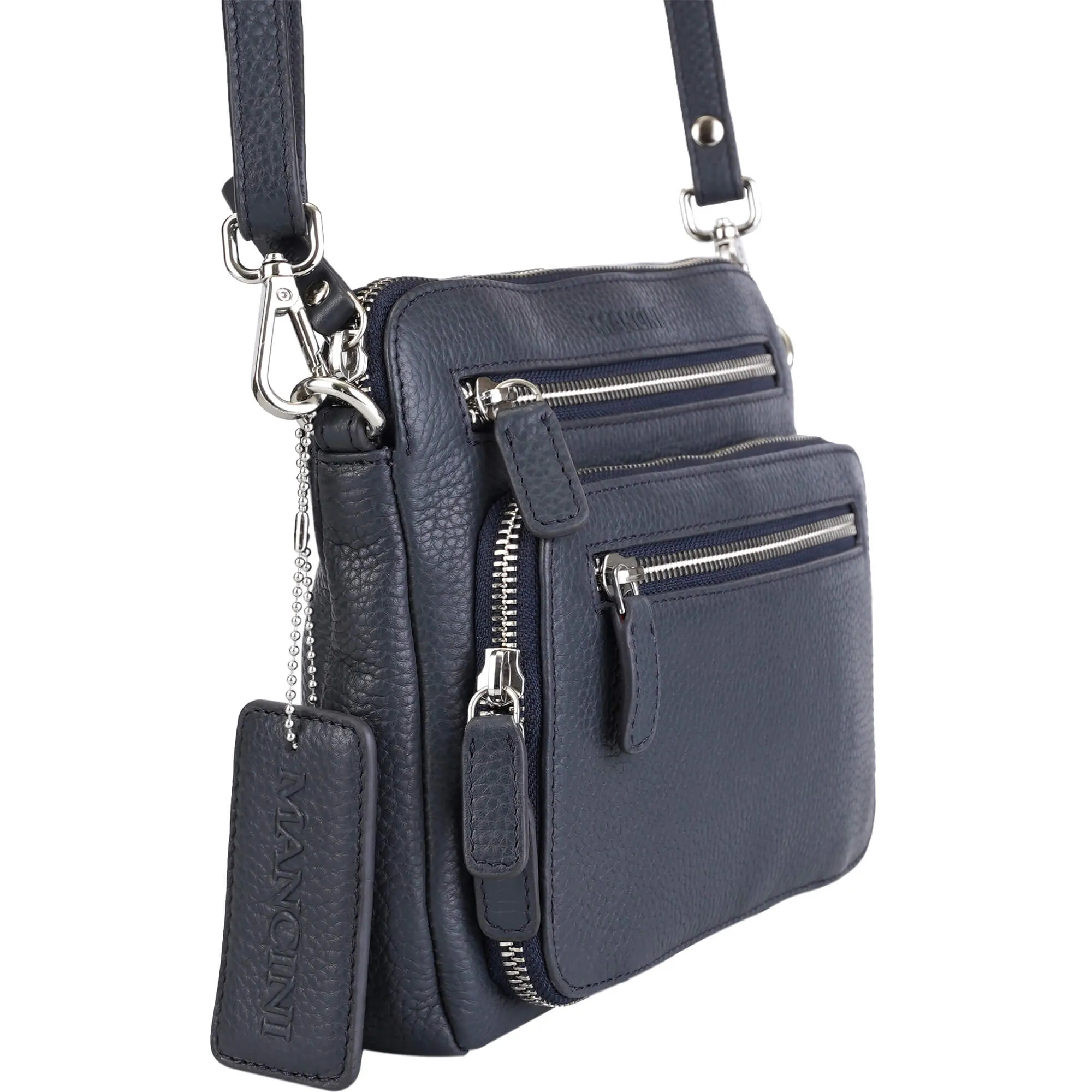 Mancini Pebbled Valerie Small Crossbody Bag
