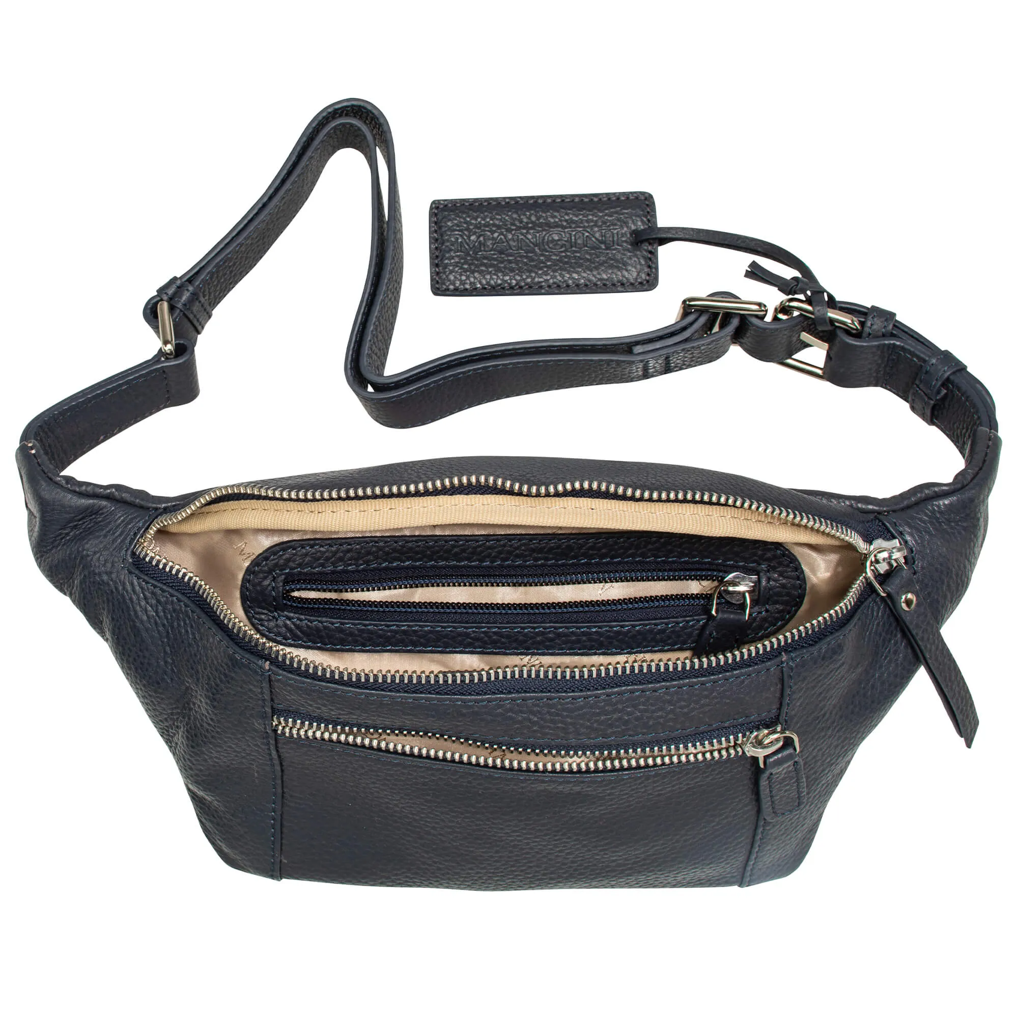 Mancini Pebbled Waist Bag