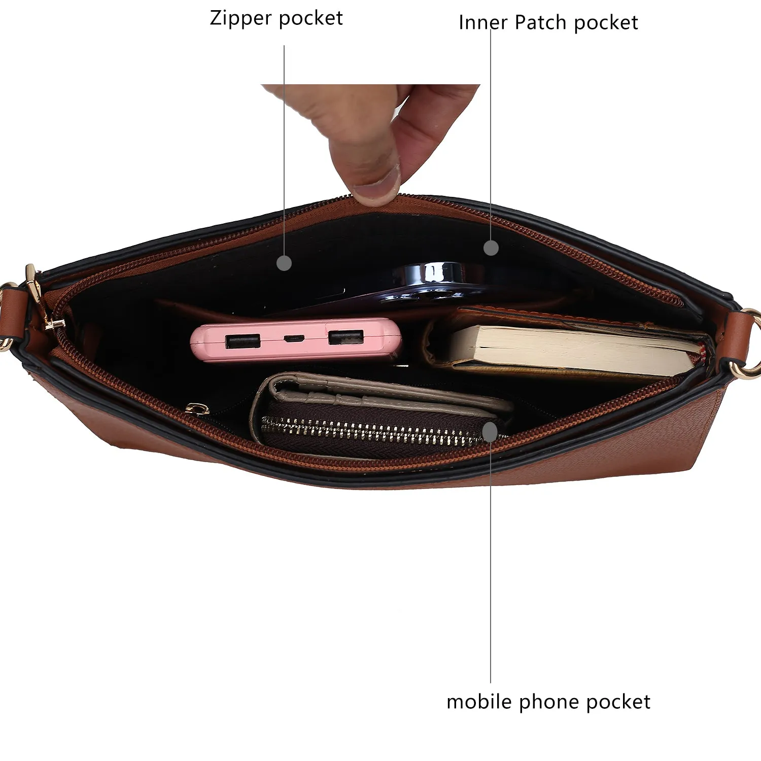 Maribel Vegan Leather Women’s 3-in-1 Crossbody Bag
