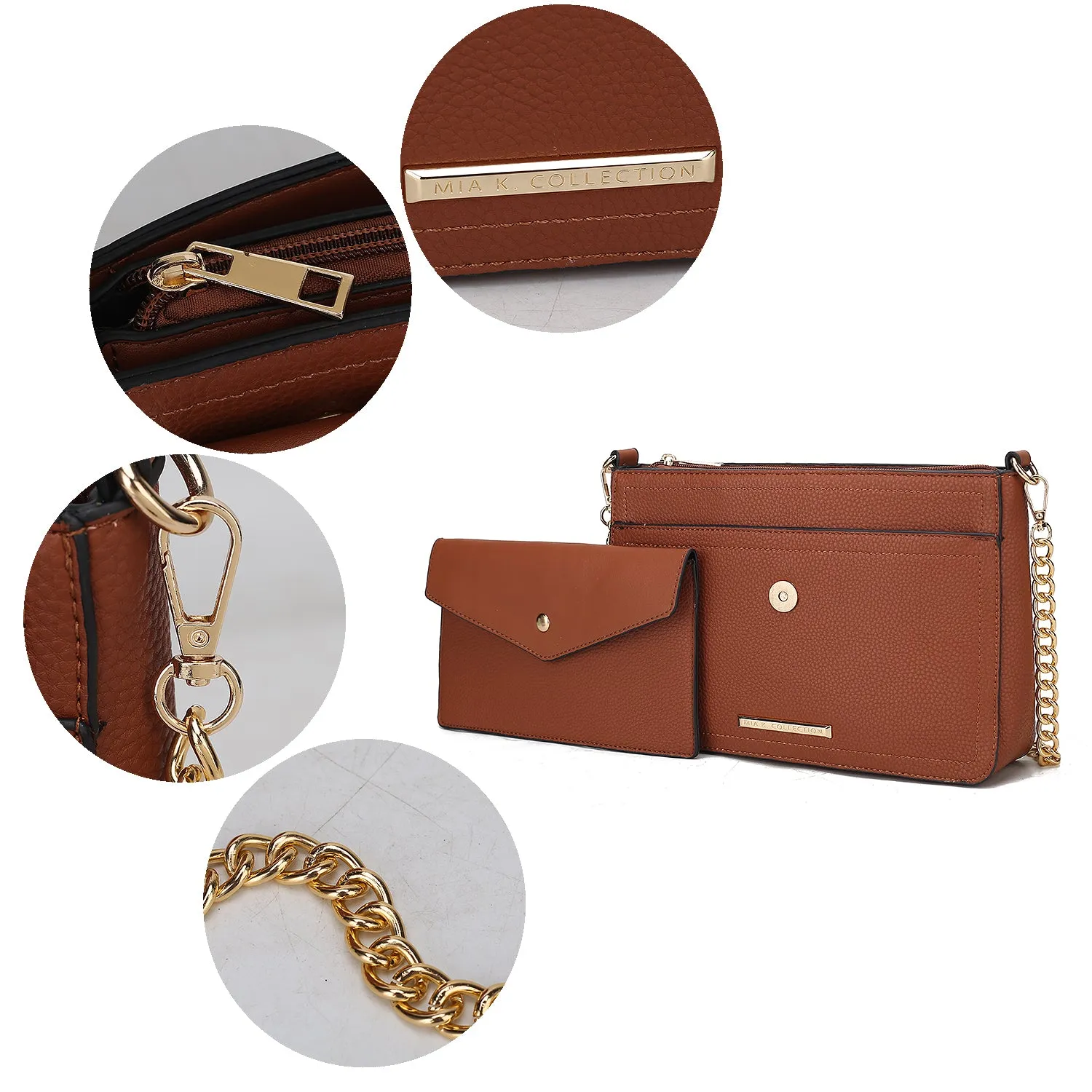 Maribel Vegan Leather Women’s 3-in-1 Crossbody Bag