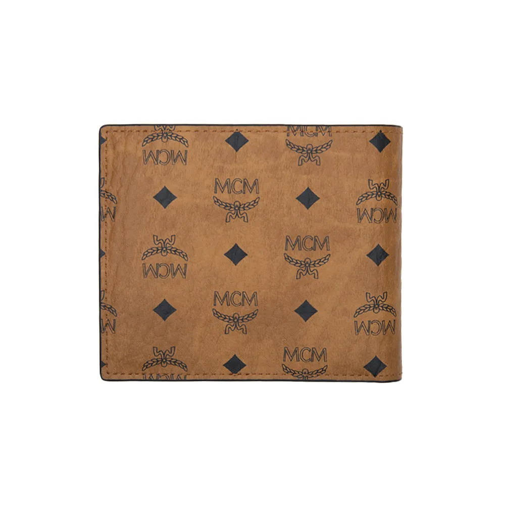 MCM Men's Vistos Original  Wallet Cognac Small
